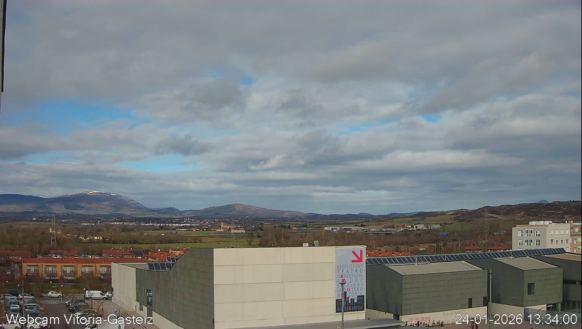 Gorbea Mount & Plain from Vitoria-Gasteiz Live Cam - Araba, Basque, Spain