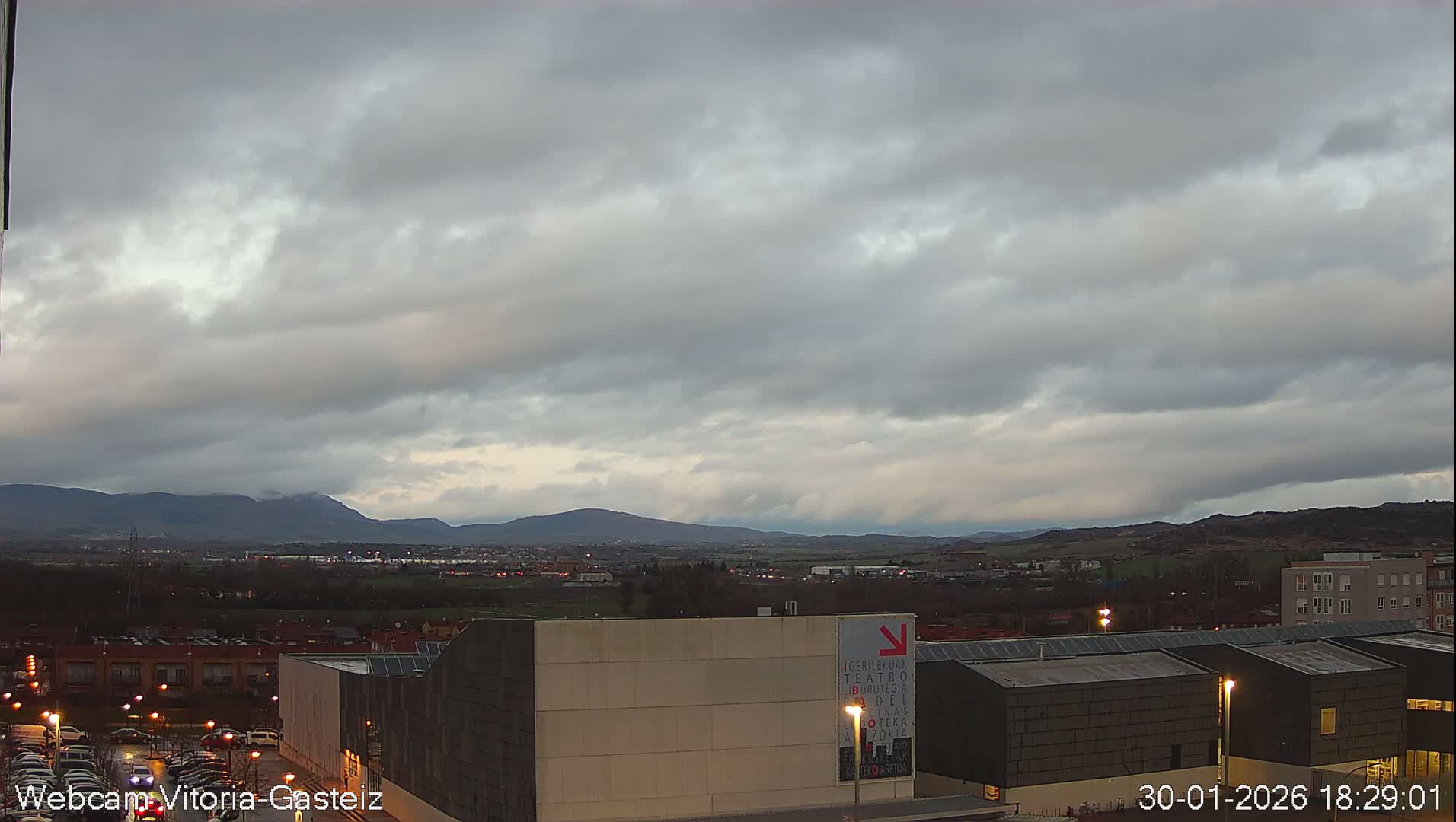 Gorbea Mount & Plain from Vitoria-Gasteiz Live Cam - Araba, Basque, Spain