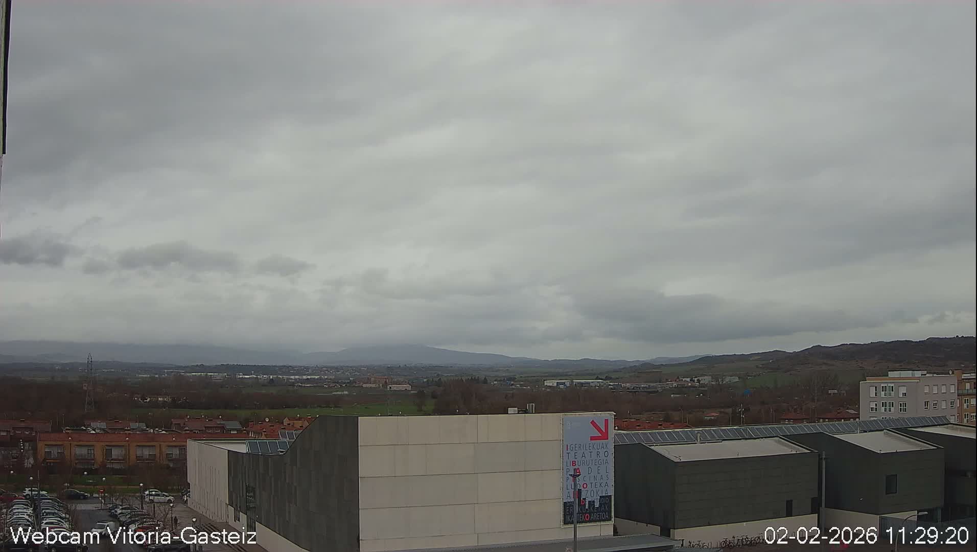 Gorbea Mount & Plain from Vitoria-Gasteiz Live Cam - Araba, Basque, Spain