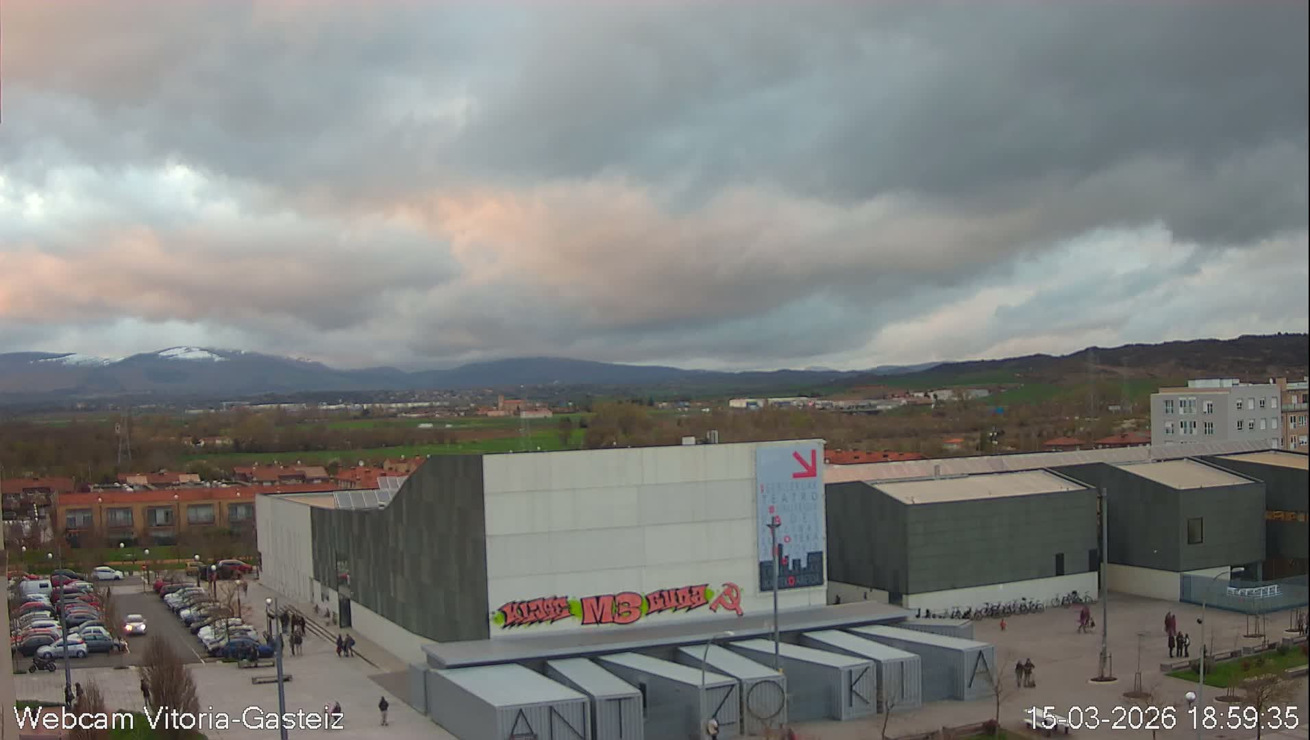 Gorbea Mount & Plain from Vitoria-Gasteiz Live Cam - Araba, Basque, Spain