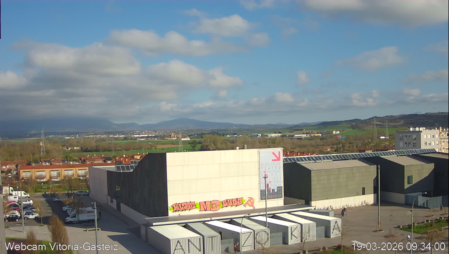 Gorbea Mount & Plain from Vitoria-Gasteiz Live Cam - Araba, Basque, Spain