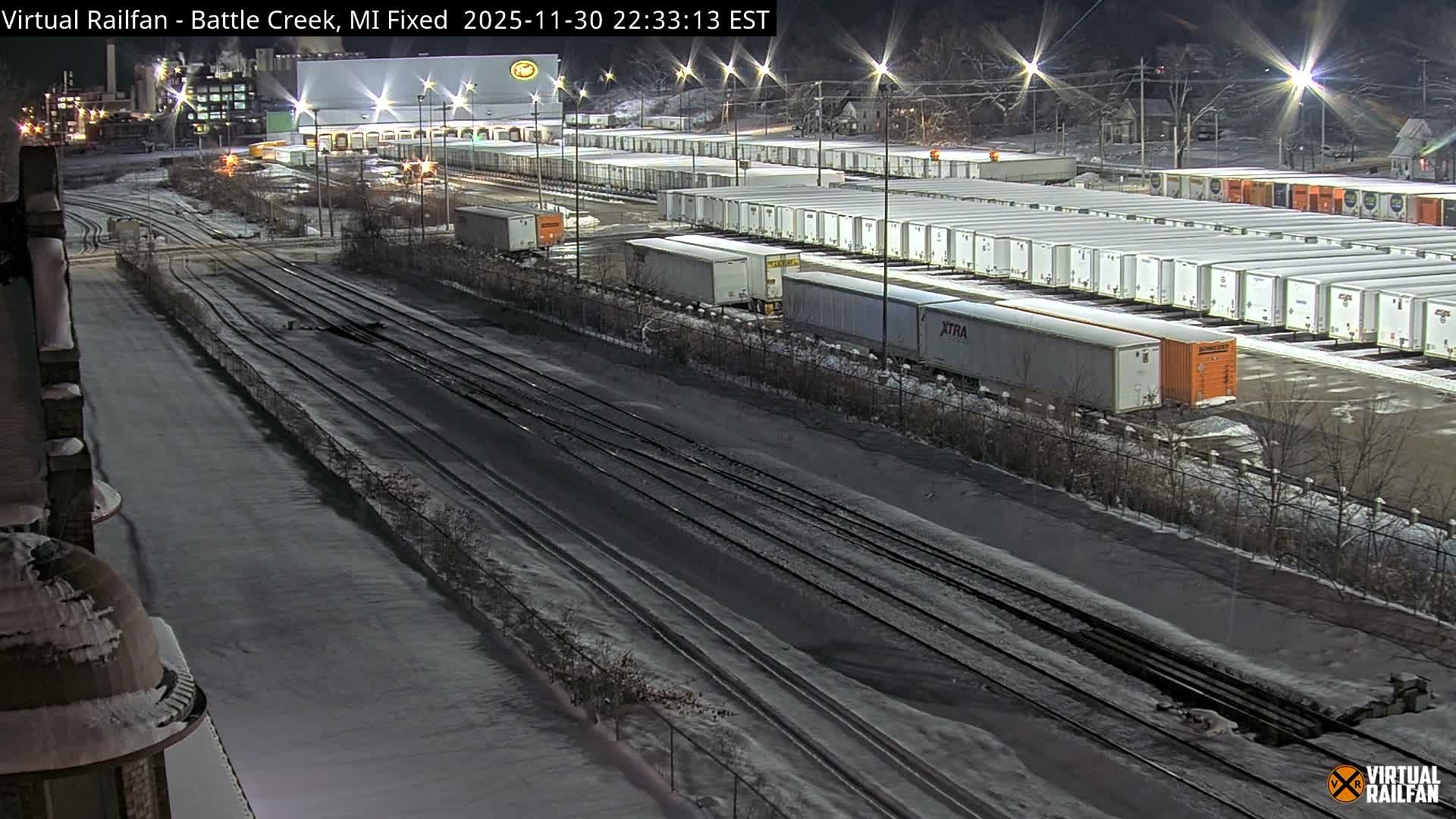 Michigan, Battle Creek Railroad Crossing & Post Shipping & Receving Depot Live Cam - Battle Creek, Calhoun, Michigan, USA