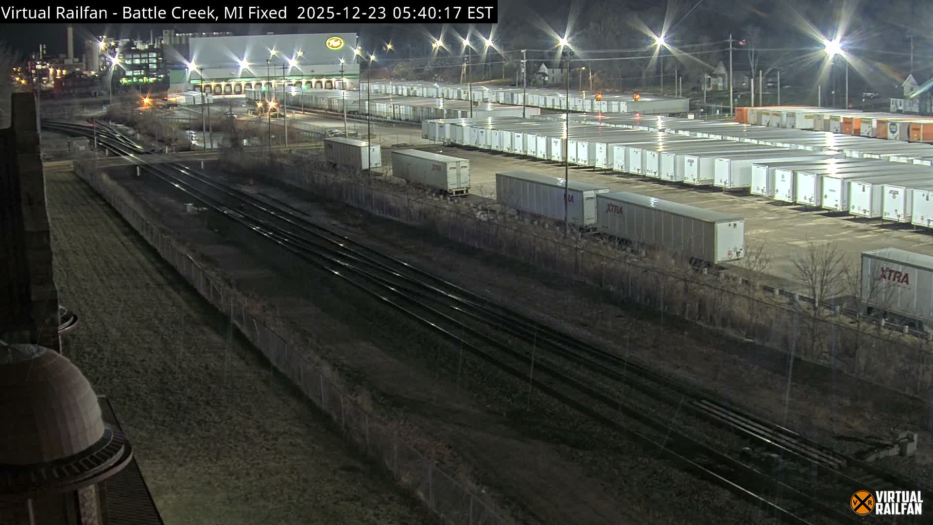 Michigan, Battle Creek Railroad Crossing & Post Shipping & Receving Depot Live Cam - Battle Creek, Calhoun, Michigan, USA