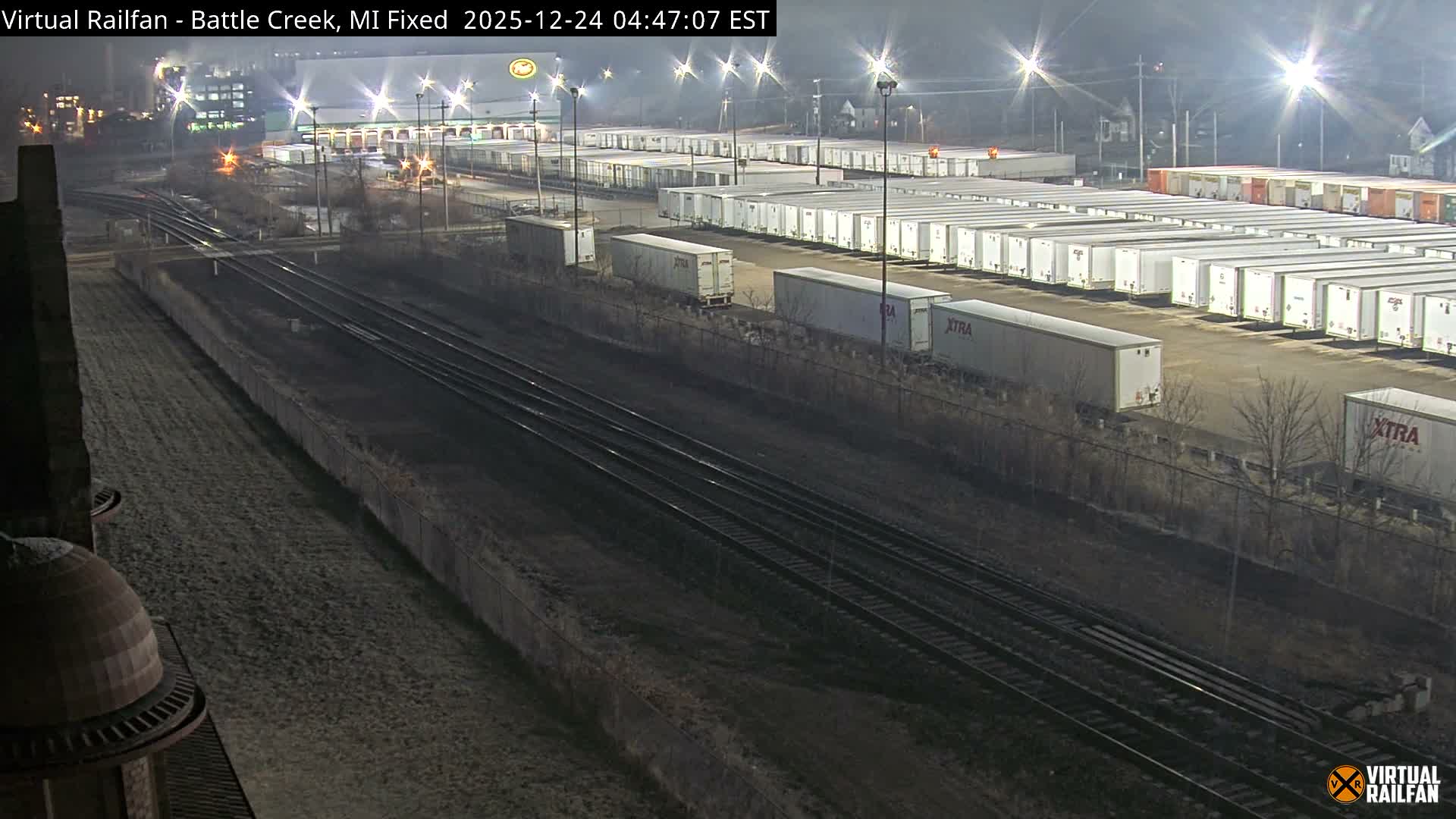 Michigan, Battle Creek Railroad Crossing & Post Shipping & Receving Depot Live Cam - Battle Creek, Calhoun, Michigan, USA