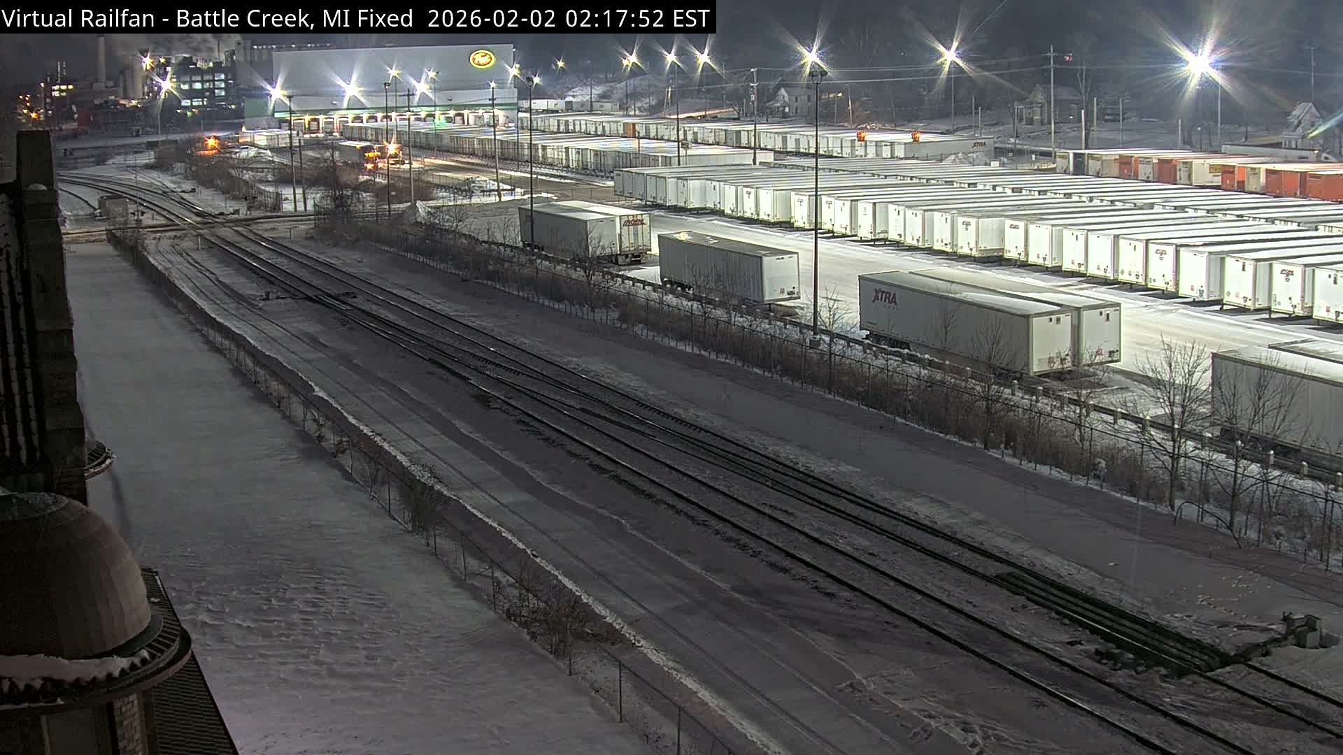 Michigan, Battle Creek Railroad Crossing & Post Shipping & Receving Depot Live Cam - Battle Creek, Calhoun, Michigan, USA