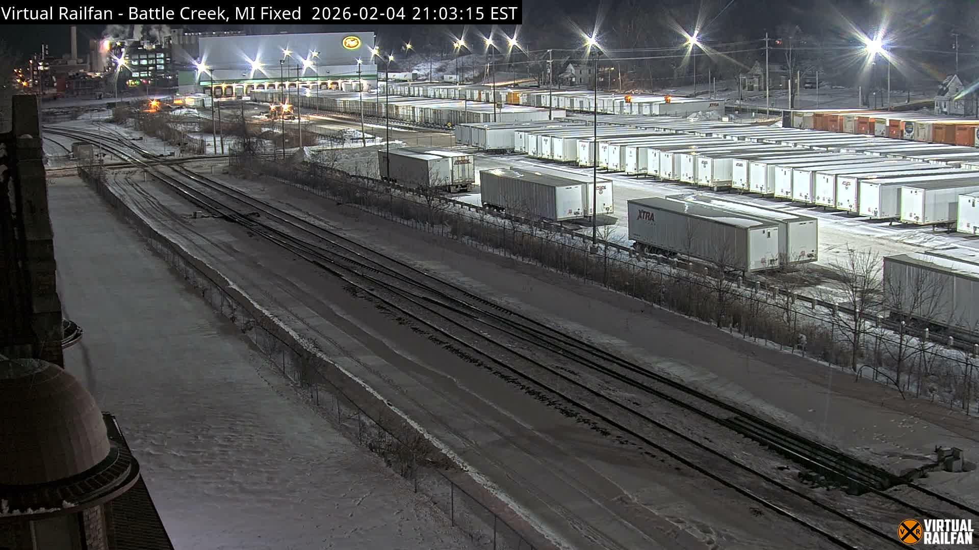 Michigan, Battle Creek Railroad Crossing & Post Shipping & Receving Depot Live Cam - Battle Creek, Calhoun, Michigan, USA