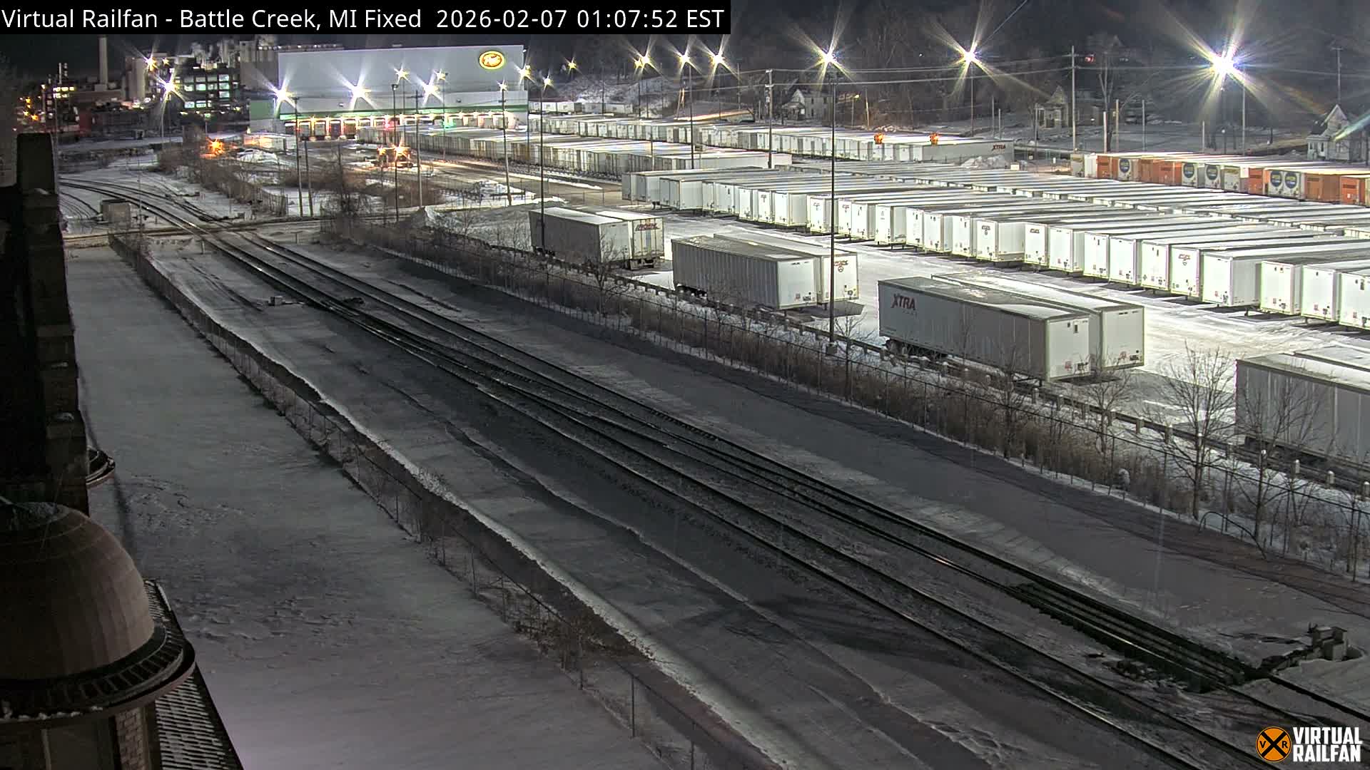 Michigan, Battle Creek Railroad Crossing & Post Shipping & Receving Depot Live Cam - Battle Creek, Calhoun, Michigan, USA