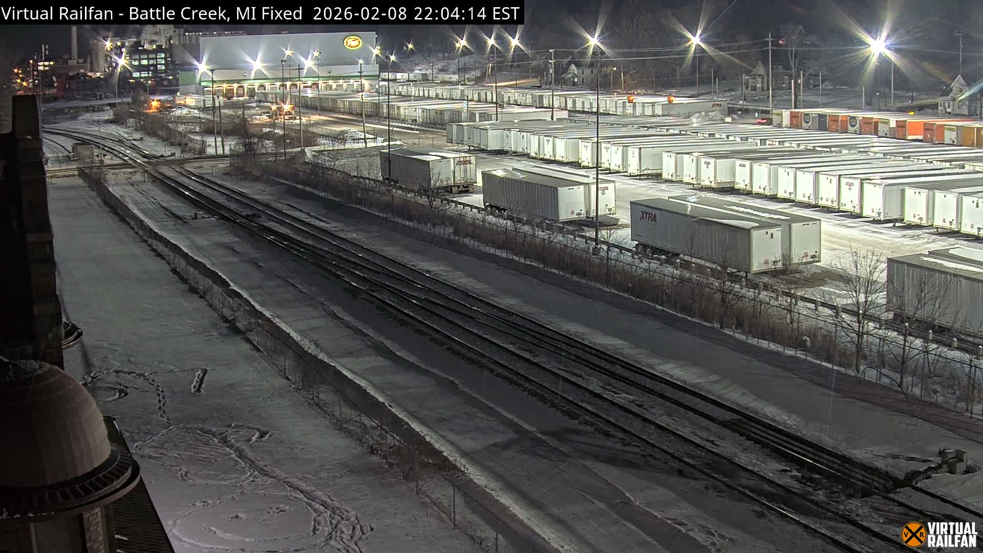 Michigan, Battle Creek Railroad Crossing & Post Shipping & Receving Depot Live Cam - Battle Creek, Calhoun, Michigan, USA