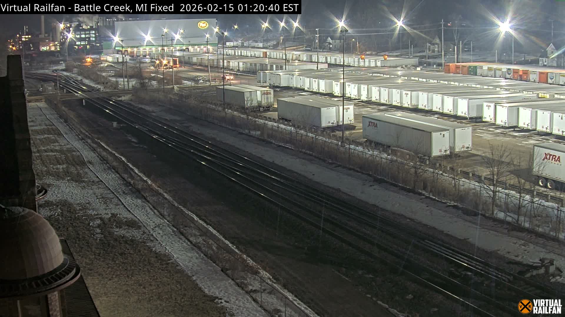 Michigan, Battle Creek Railroad Crossing & Post Shipping & Receving Depot Live Cam - Battle Creek, Calhoun, Michigan, USA