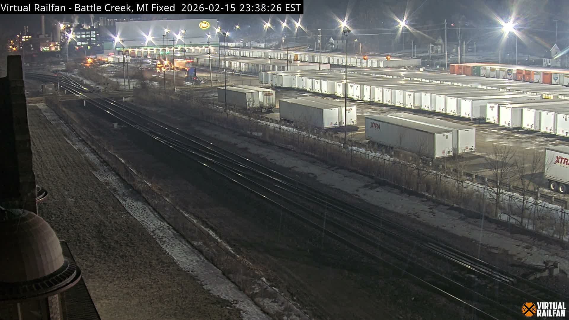 Michigan, Battle Creek Railroad Crossing & Post Shipping & Receving Depot Live Cam - Battle Creek, Calhoun, Michigan, USA