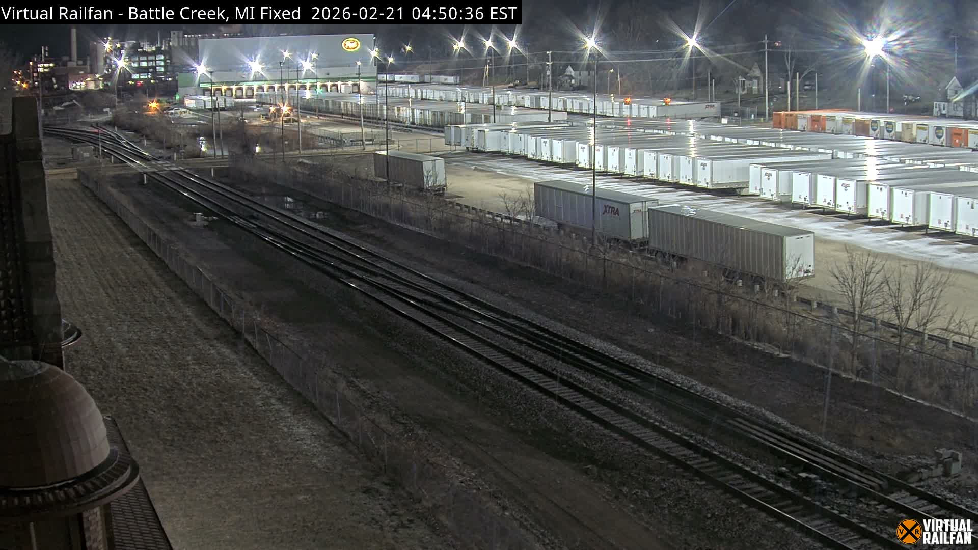 Michigan, Battle Creek Railroad Crossing & Post Shipping & Receving Depot Live Cam - Battle Creek, Calhoun, Michigan, USA