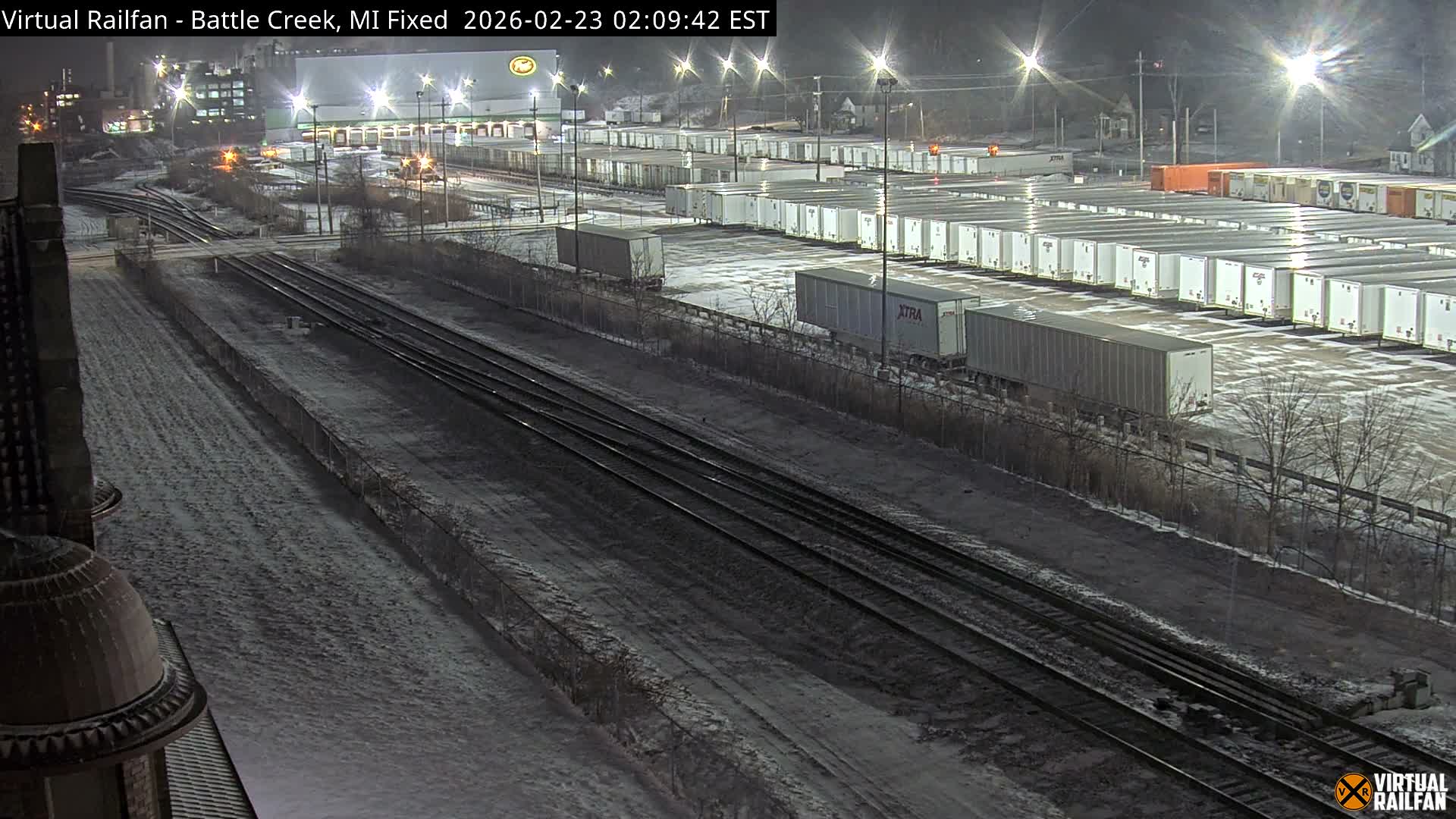 Michigan, Battle Creek Railroad Crossing & Post Shipping & Receving Depot Live Cam - Battle Creek, Calhoun, Michigan, USA