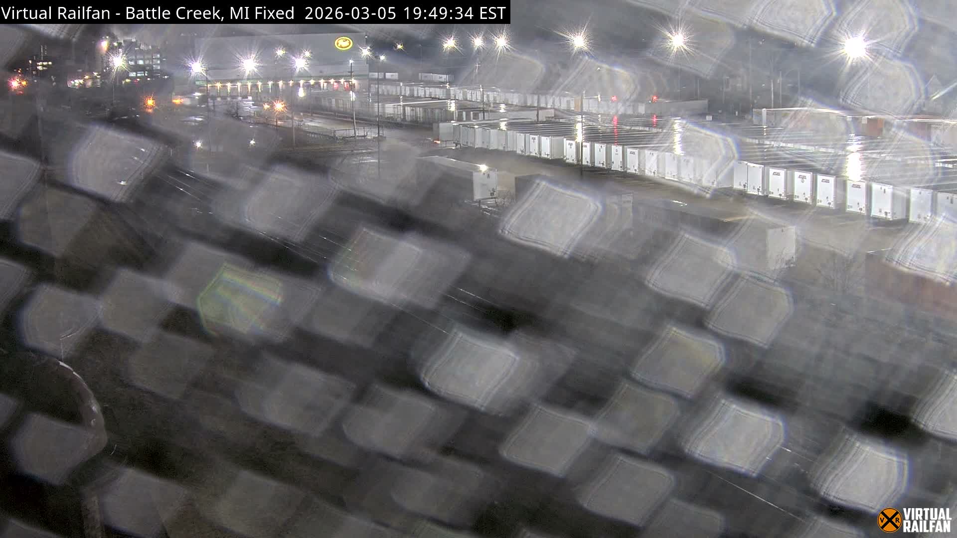 Michigan, Battle Creek Railroad Crossing & Post Shipping & Receving Depot Live Cam - Battle Creek, Calhoun, Michigan, USA