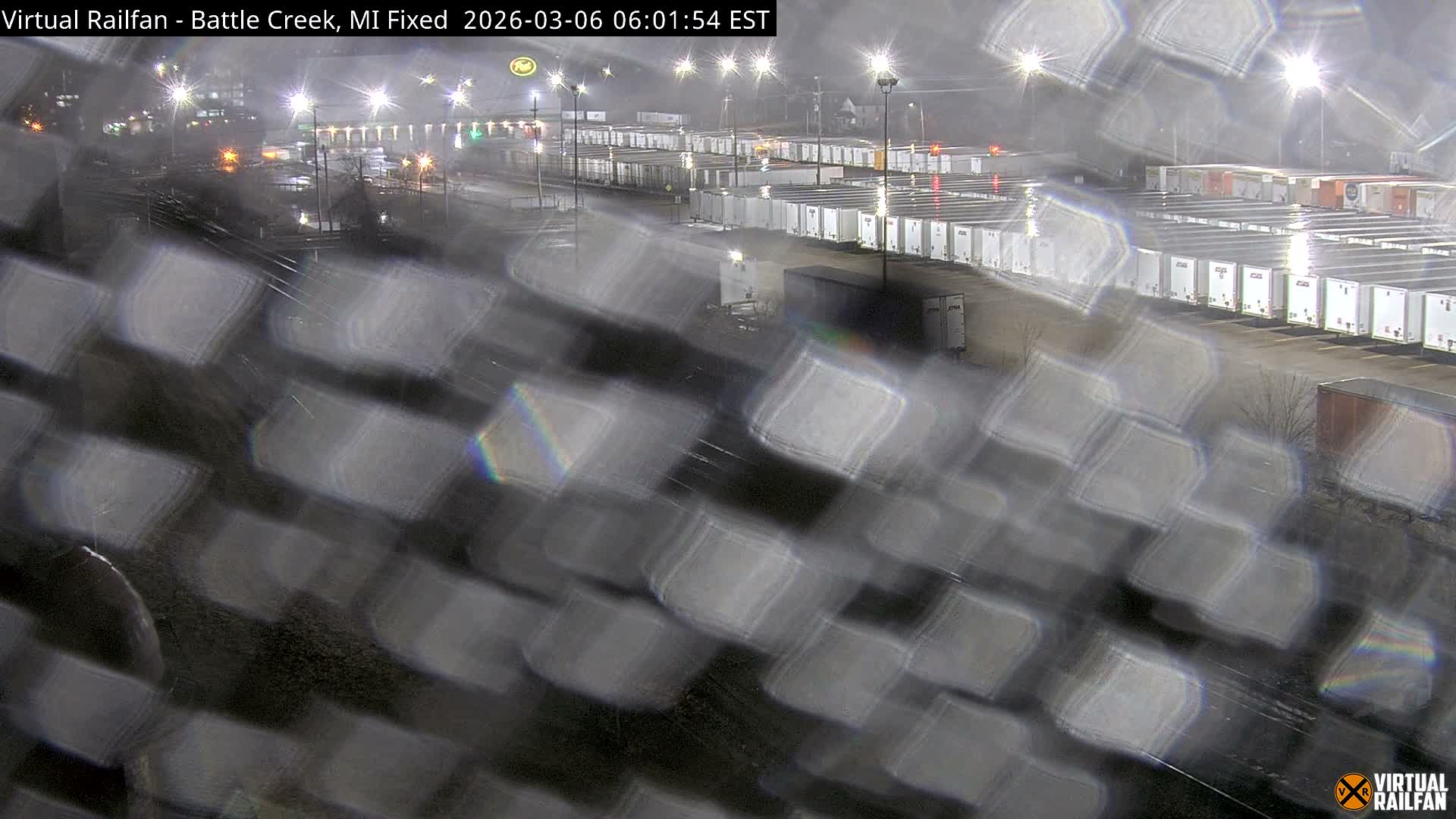 Michigan, Battle Creek Railroad Crossing & Post Shipping & Receving Depot Live Cam - Battle Creek, Calhoun, Michigan, USA