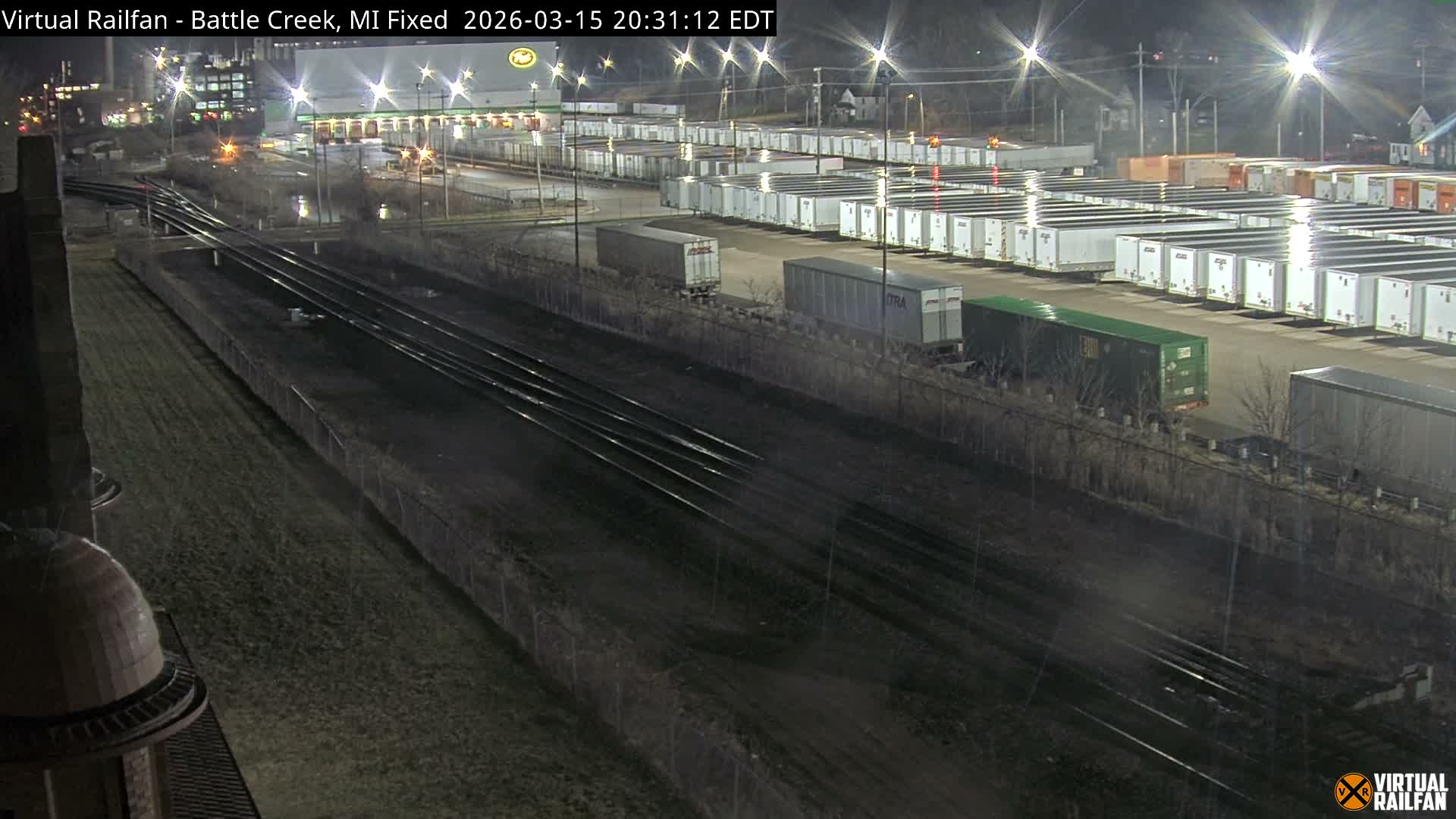 Michigan, Battle Creek Railroad Crossing & Post Shipping & Receving Depot Live Cam - Battle Creek, Calhoun, Michigan, USA