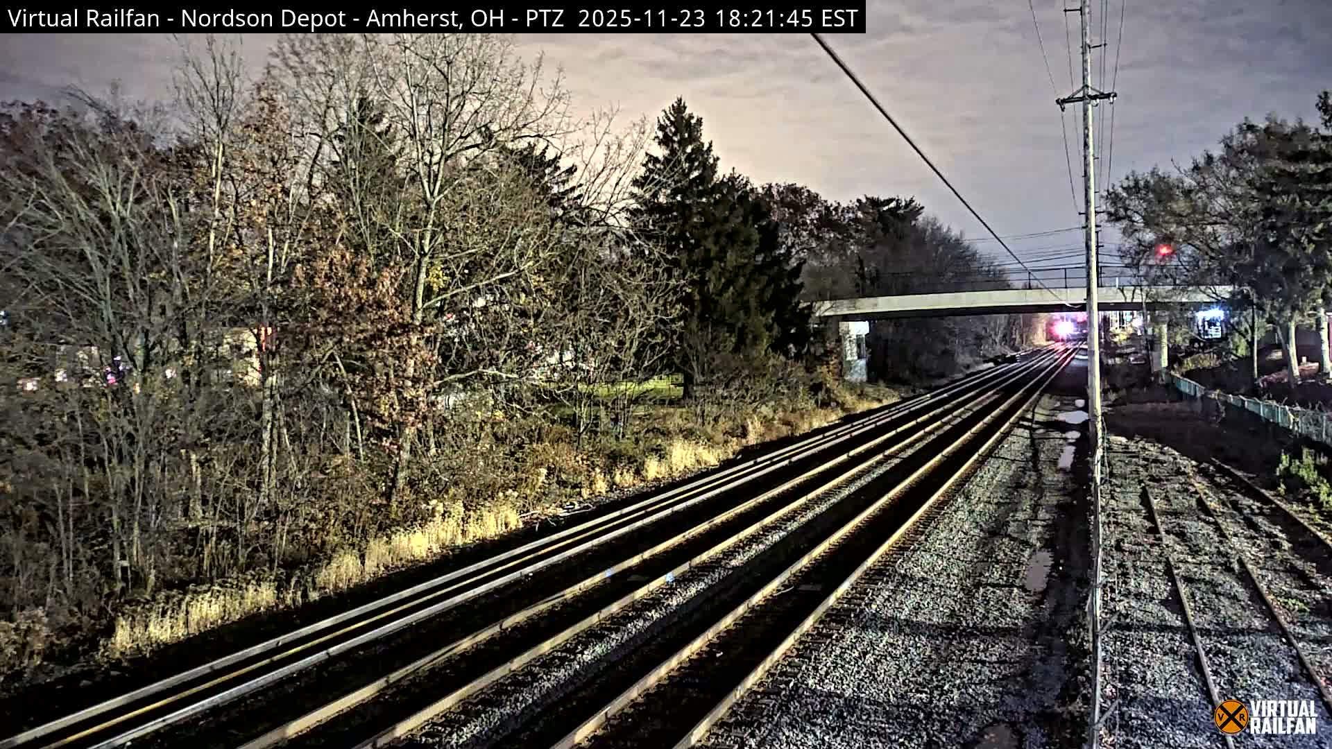 Ohio, Amherst City & Nordson Depot & Rail Crossing  PTZ towards East Live Cam - Amherst, Lorain, Ohio, USA