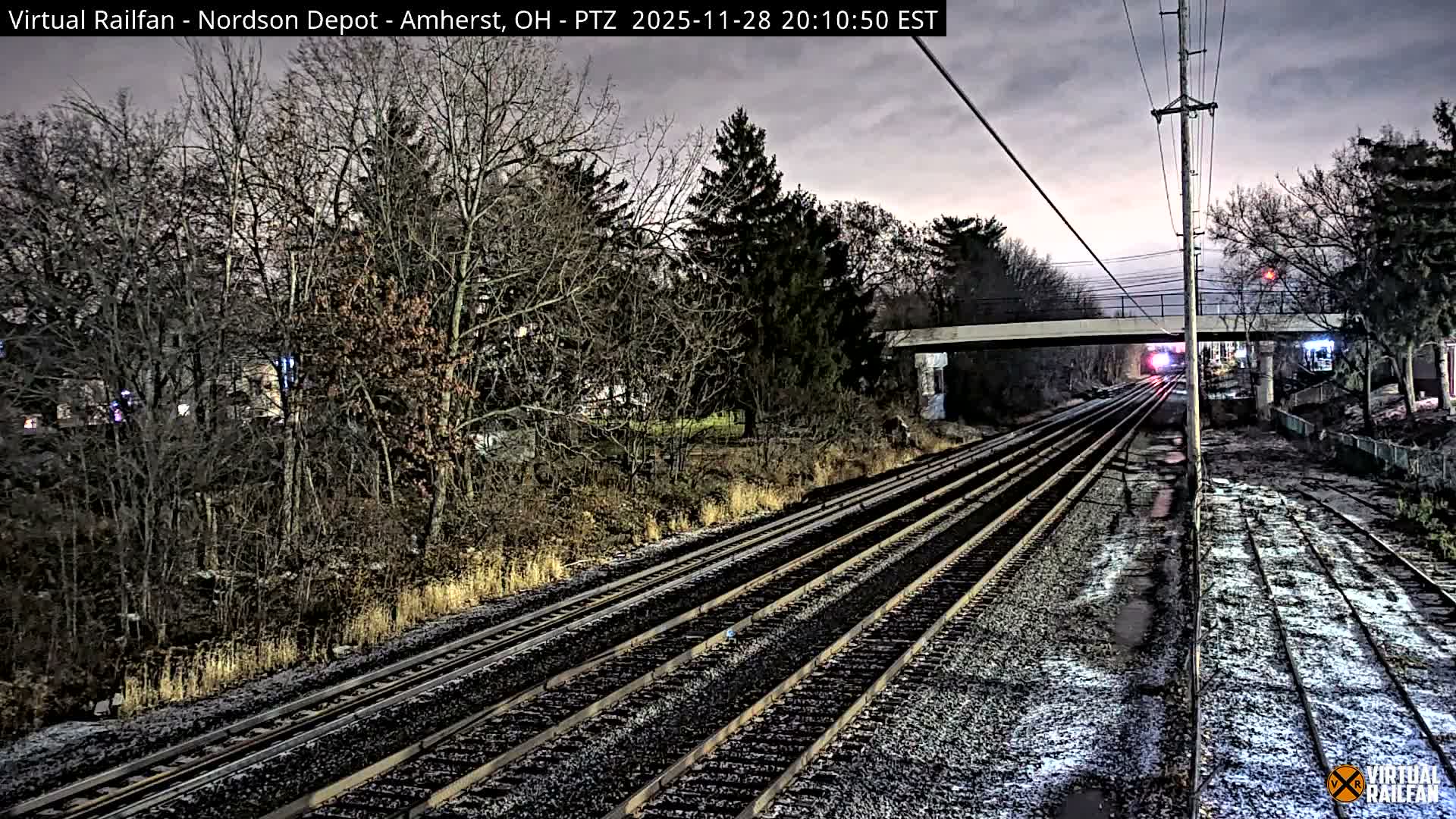 Ohio, Amherst City & Nordson Depot & Rail Crossing  PTZ towards East Live Cam - Amherst, Lorain, Ohio, USA
