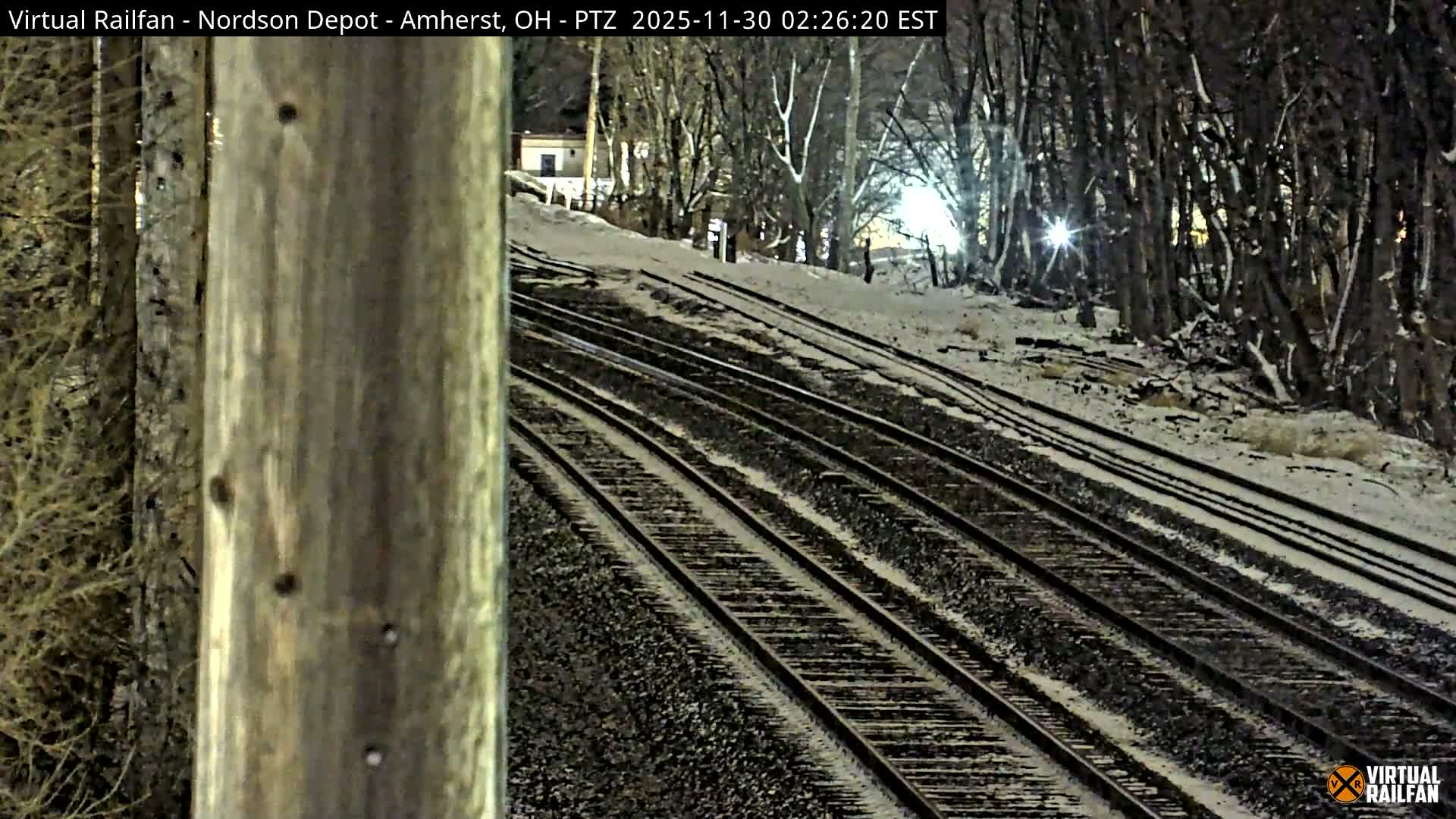 Ohio, Amherst City & Nordson Depot & Rail Crossing  PTZ towards East Live Cam - Amherst, Lorain, Ohio, USA