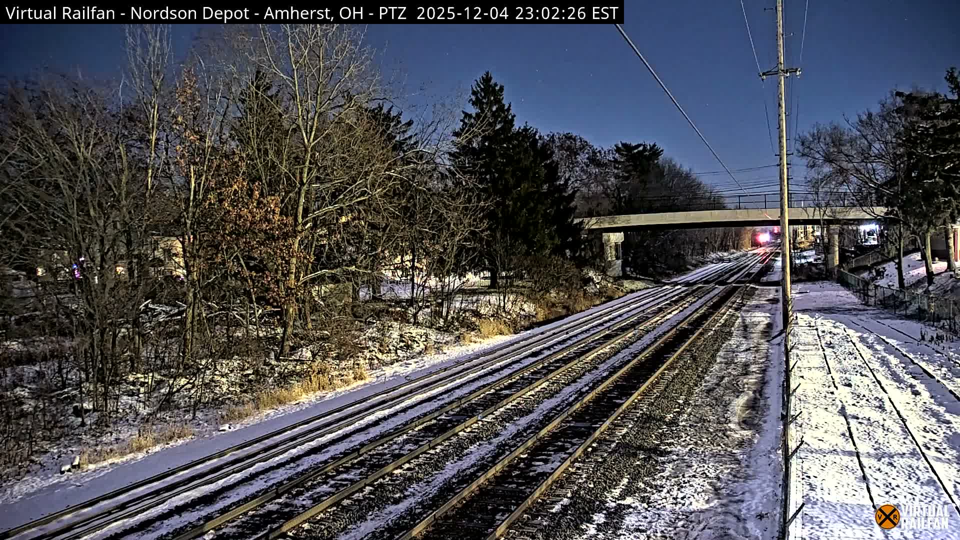 Ohio, Amherst City & Nordson Depot & Rail Crossing  PTZ towards East Live Cam - Amherst, Lorain, Ohio, USA