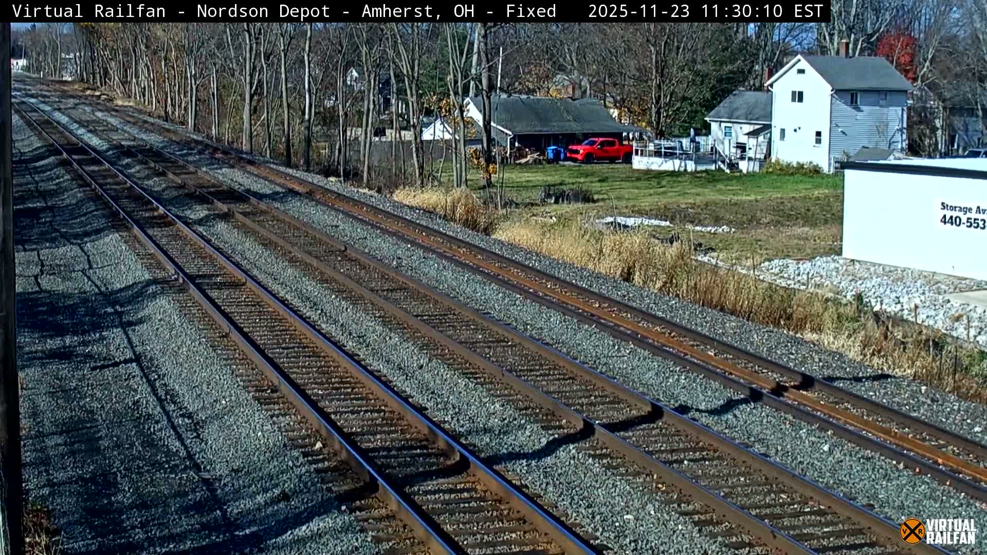Ohio, Amherst City & Nordson Depot & Rail Crossing towards West Live Cam - Amherst, Lorain, Ohio, USA