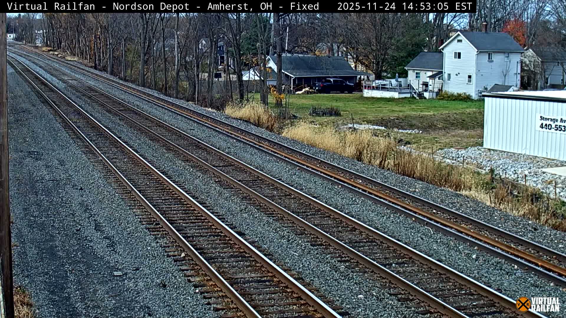 Ohio, Amherst City & Nordson Depot & Rail Crossing towards West Live Cam - Amherst, Lorain, Ohio, USA