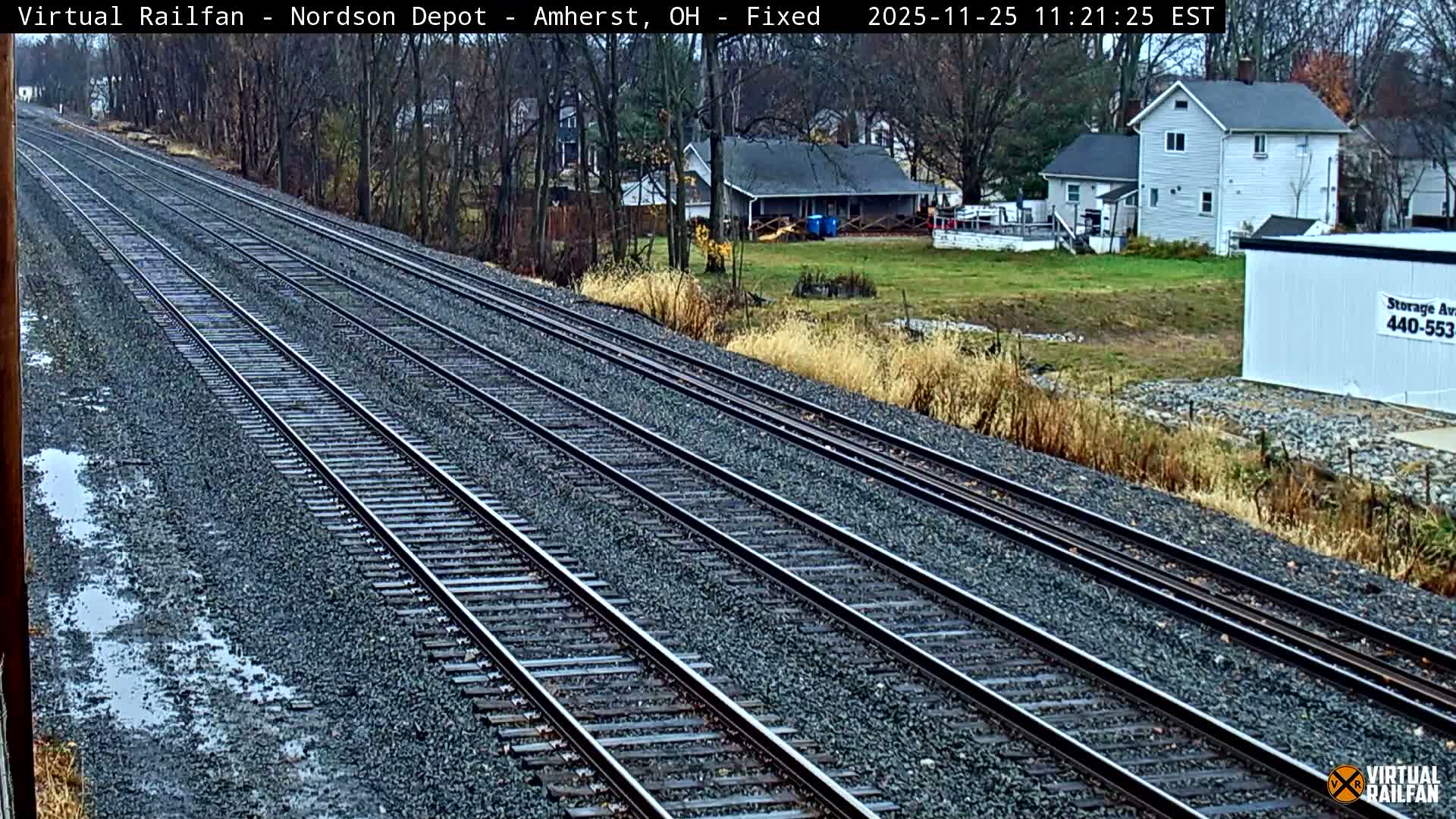 Ohio, Amherst City & Nordson Depot & Rail Crossing towards West Live Cam - Amherst, Lorain, Ohio, USA