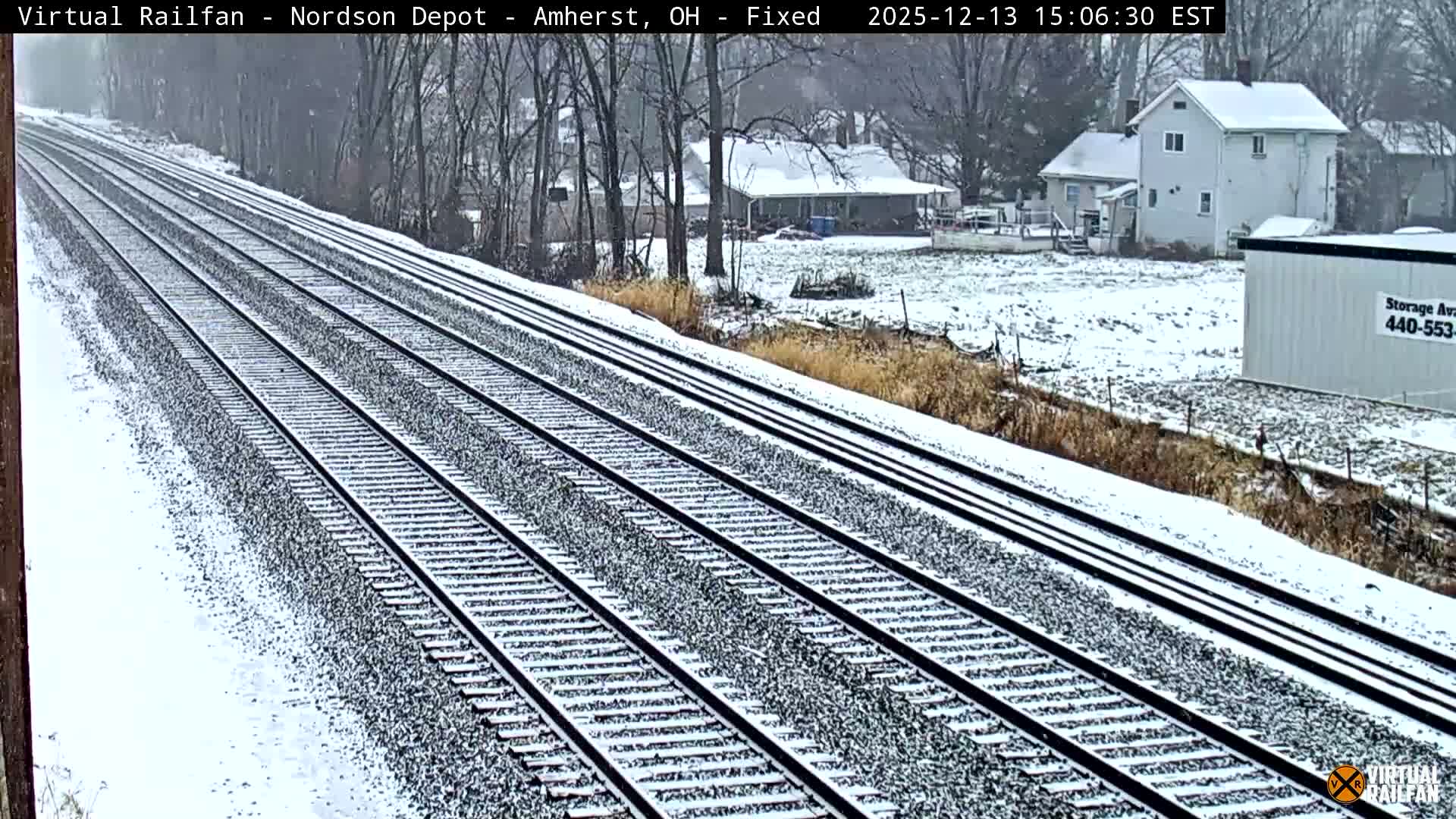 Ohio, Amherst City & Nordson Depot & Rail Crossing towards West Live Cam - Amherst, Lorain, Ohio, USA