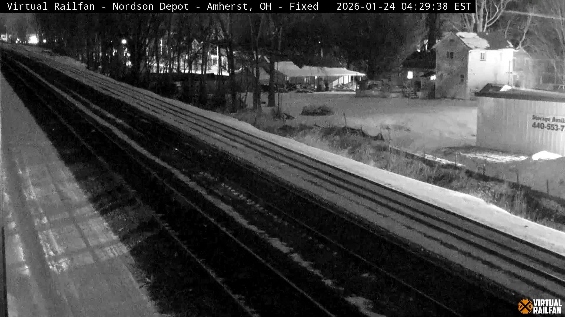 Ohio, Amherst City & Nordson Depot & Rail Crossing towards West Live Cam - Amherst, Lorain, Ohio, USA
