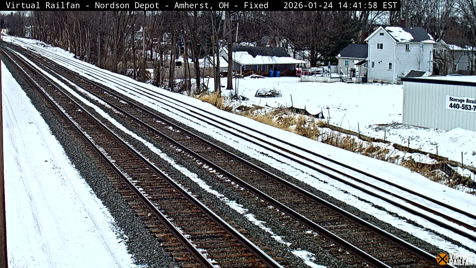Ohio, Amherst City & Nordson Depot & Rail Crossing towards West Live Cam - Amherst, Lorain, Ohio, USA
