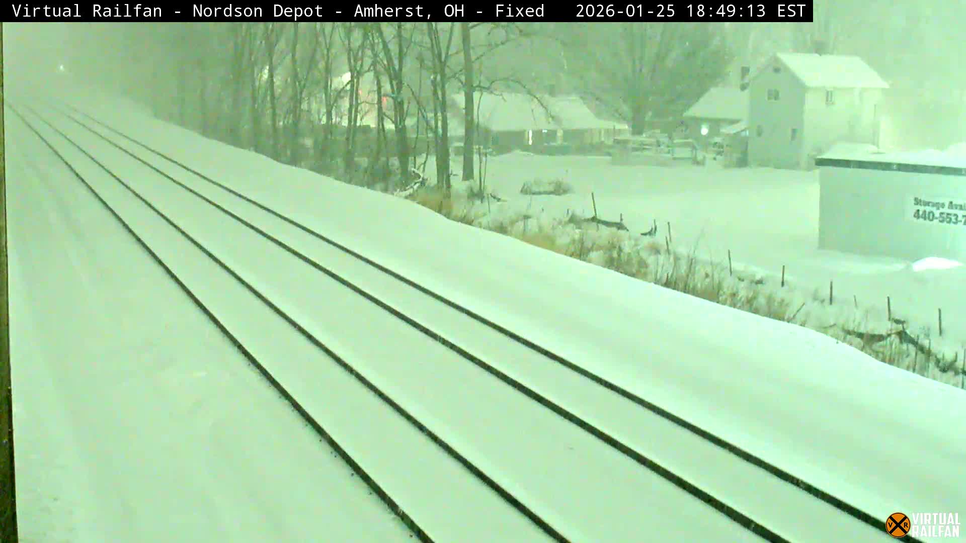Ohio, Amherst City & Nordson Depot & Rail Crossing towards West Live Cam - Amherst, Lorain, Ohio, USA
