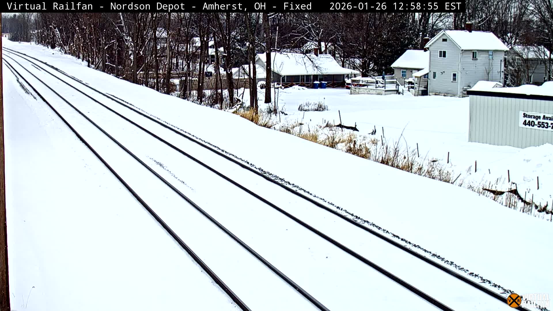Ohio, Amherst City & Nordson Depot & Rail Crossing towards West Live Cam - Amherst, Lorain, Ohio, USA