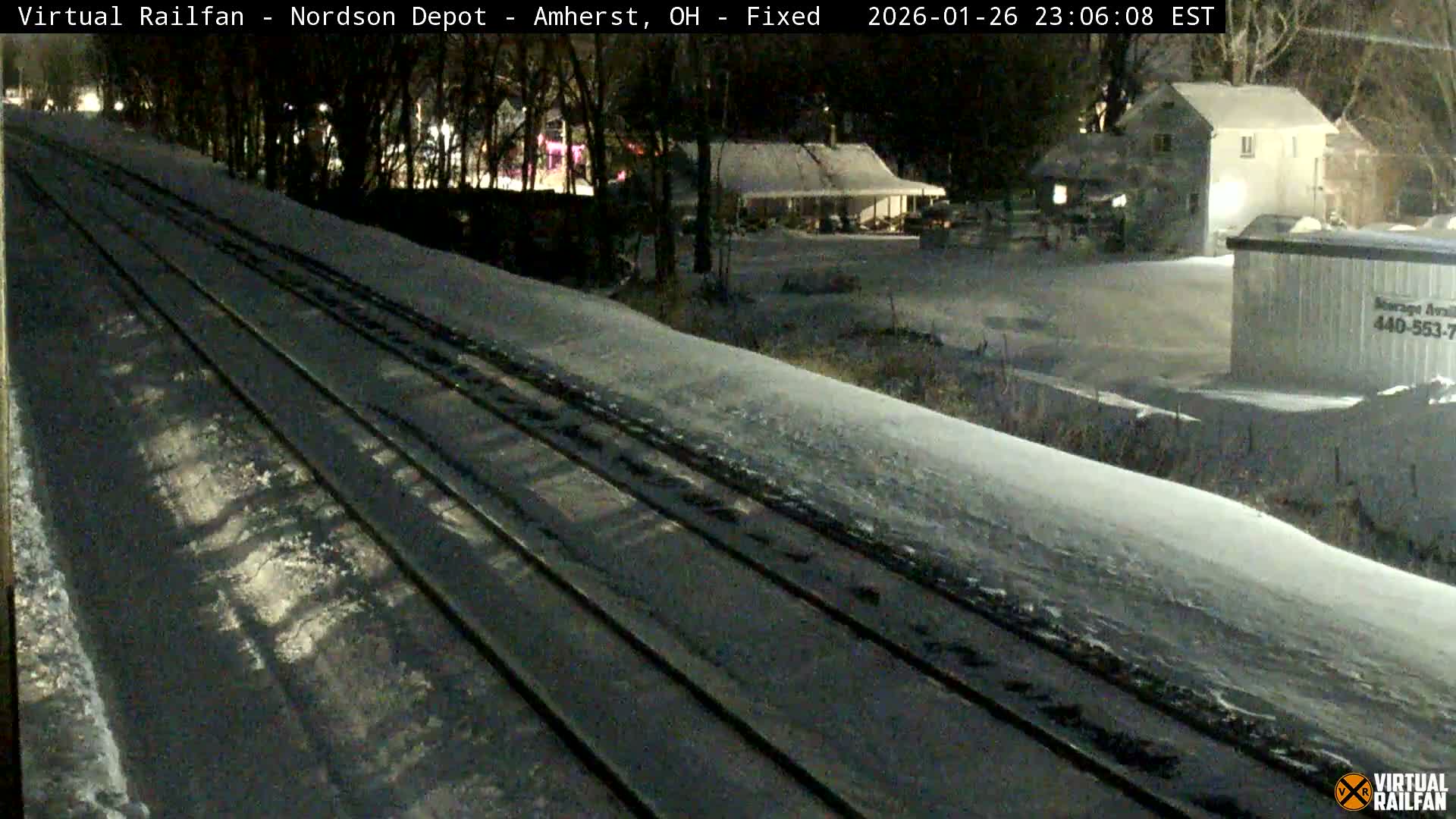 Ohio, Amherst City & Nordson Depot & Rail Crossing towards West Live Cam - Amherst, Lorain, Ohio, USA