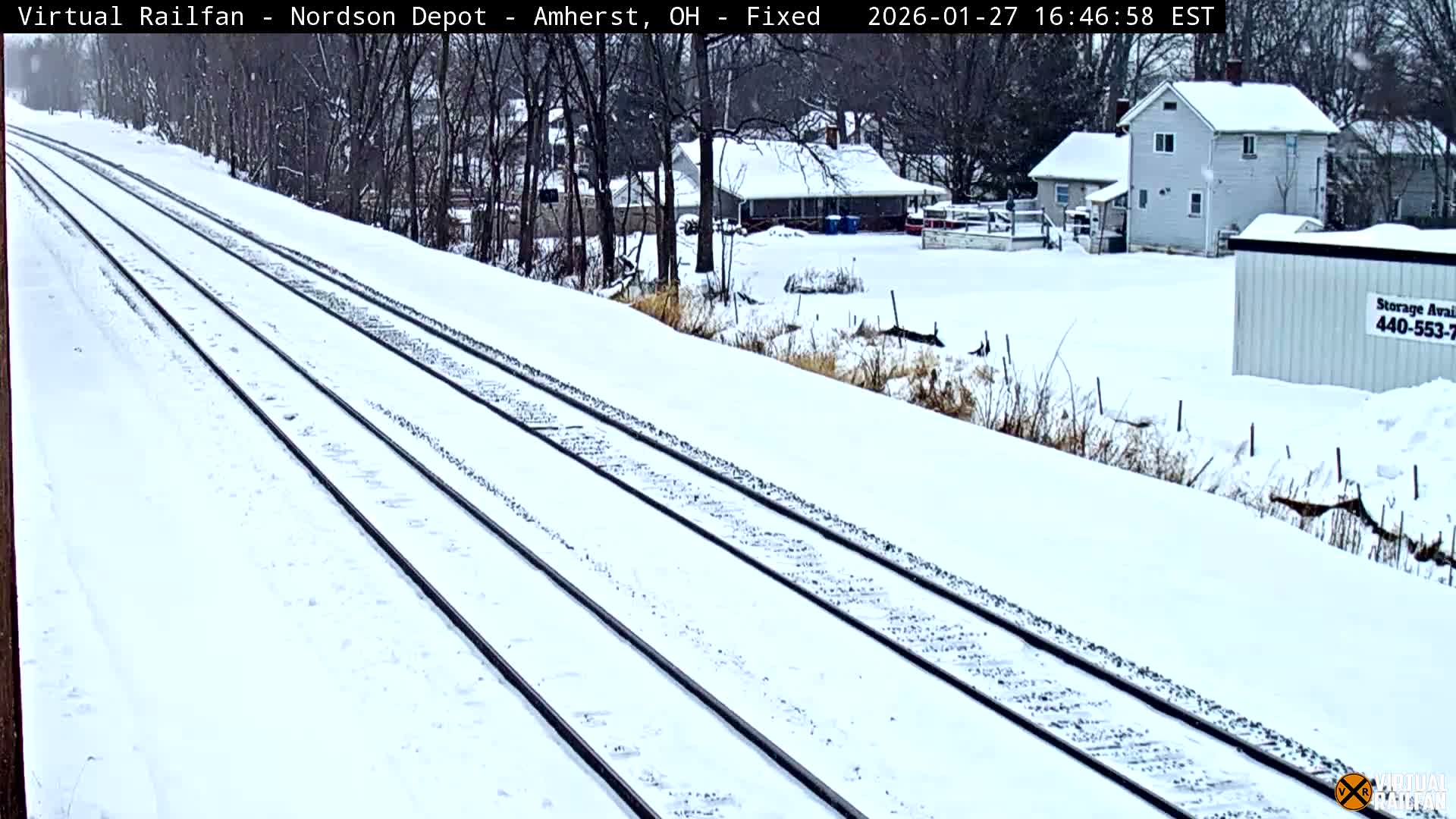 Ohio, Amherst City & Nordson Depot & Rail Crossing towards West Live Cam - Amherst, Lorain, Ohio, USA