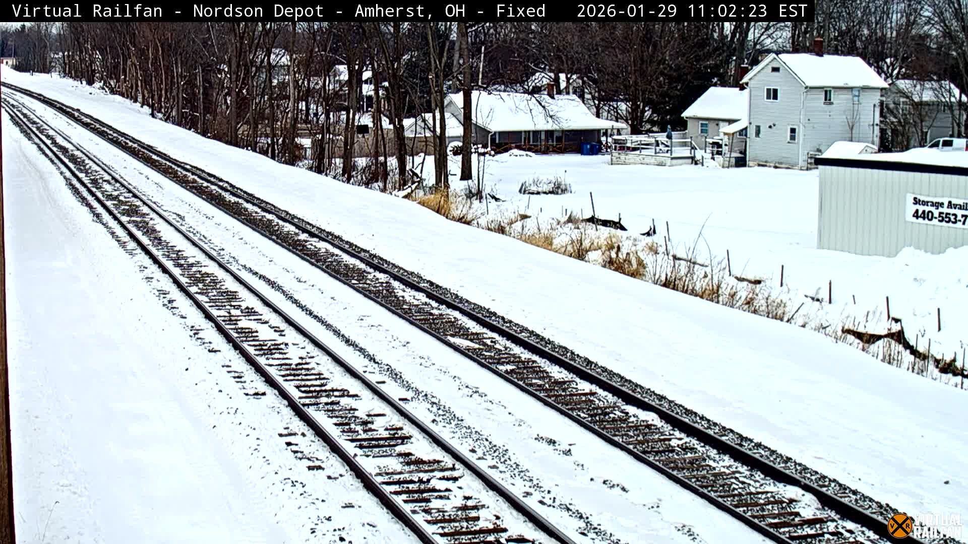 Ohio, Amherst City & Nordson Depot & Rail Crossing towards West Live Cam - Amherst, Lorain, Ohio, USA