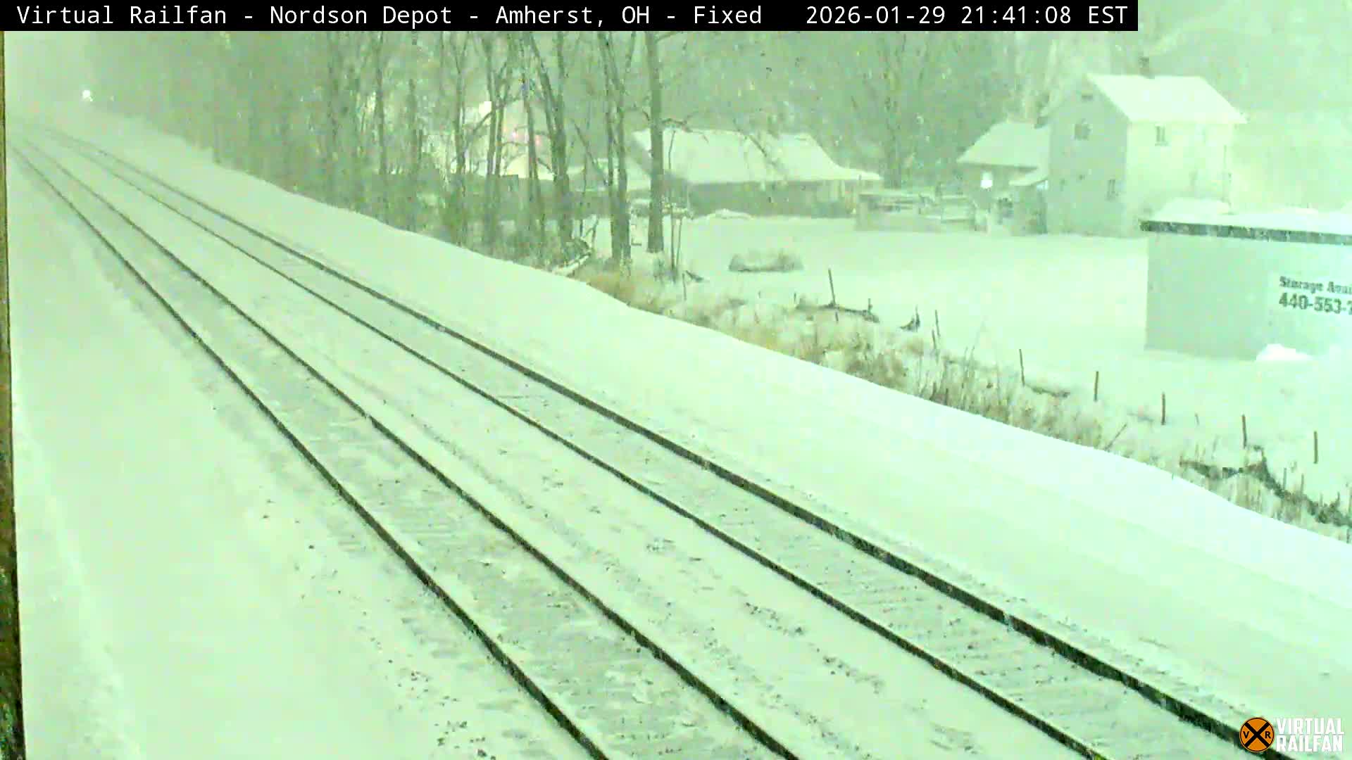 Ohio, Amherst City & Nordson Depot & Rail Crossing towards West Live Cam - Amherst, Lorain, Ohio, USA
