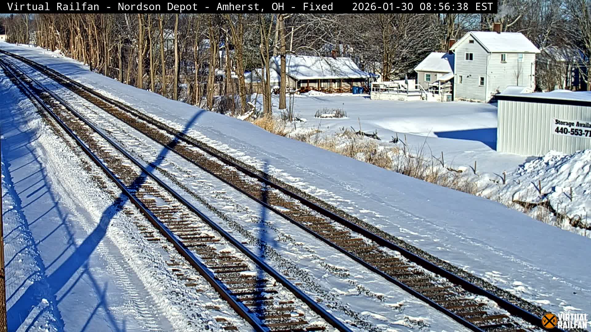 Ohio, Amherst City & Nordson Depot & Rail Crossing towards West Live Cam - Amherst, Lorain, Ohio, USA