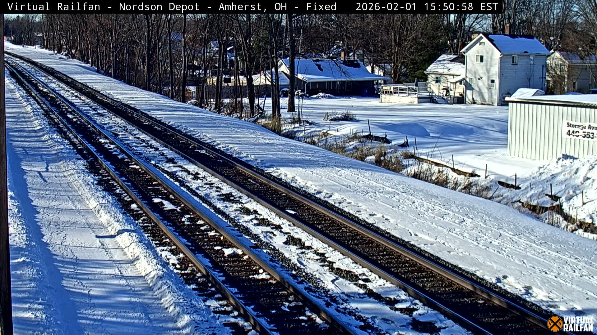 Ohio, Amherst City & Nordson Depot & Rail Crossing towards West Live Cam - Amherst, Lorain, Ohio, USA
