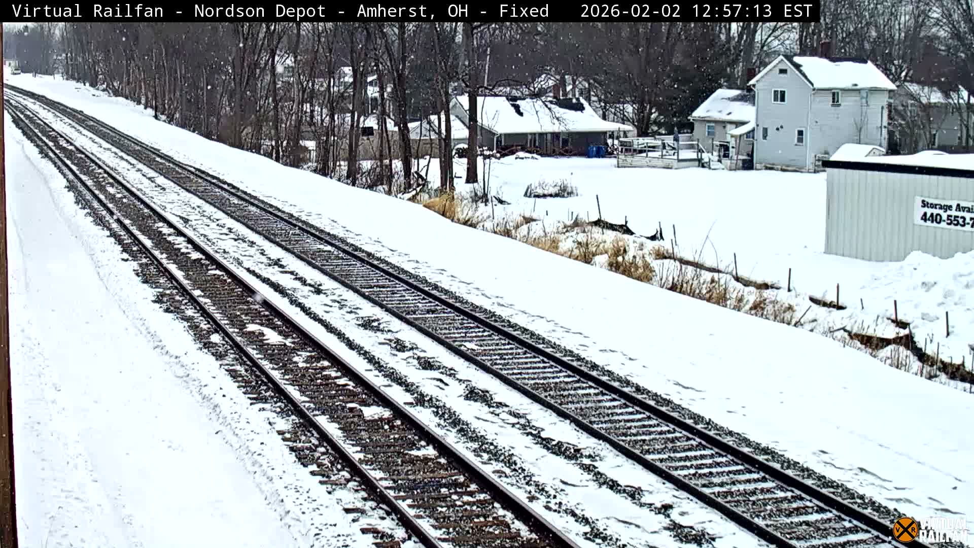 Ohio, Amherst City & Nordson Depot & Rail Crossing towards West Live Cam - Amherst, Lorain, Ohio, USA