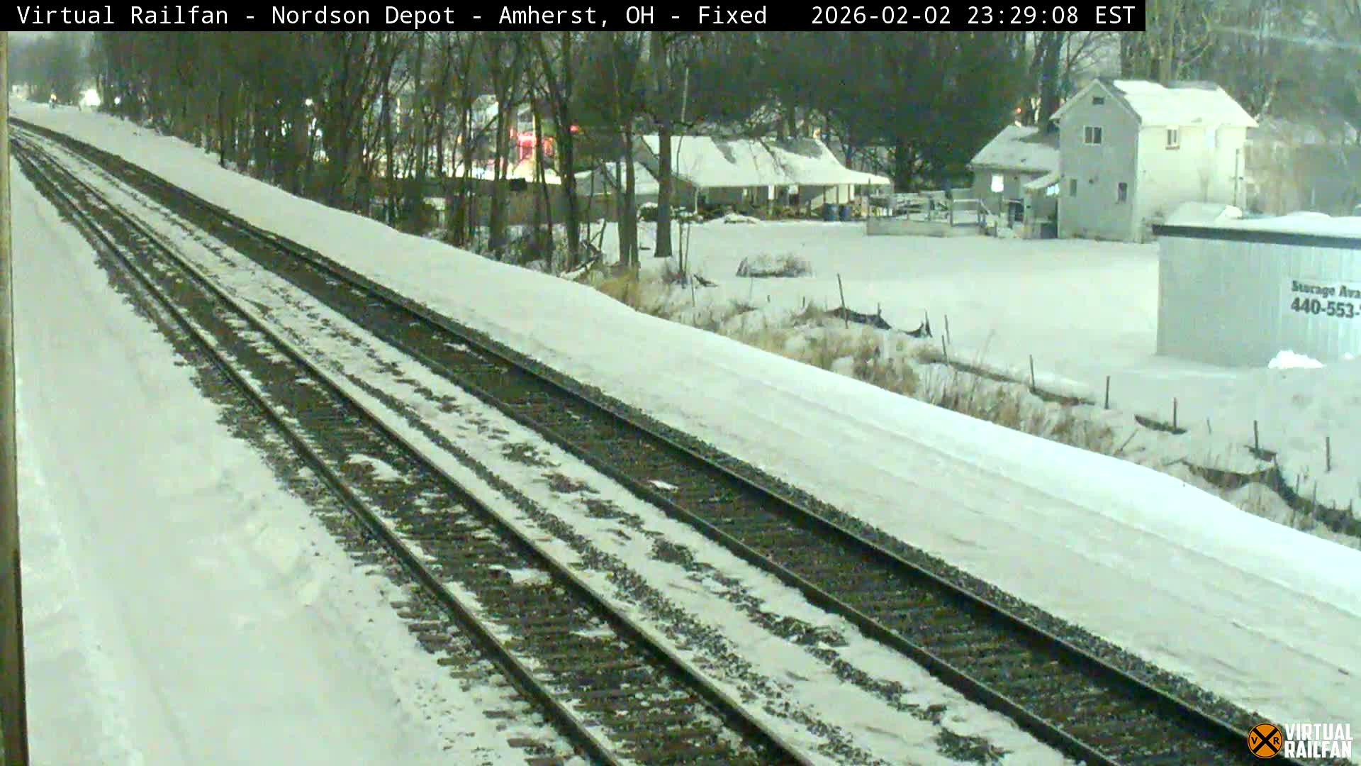 Ohio, Amherst City & Nordson Depot & Rail Crossing towards West Live Cam - Amherst, Lorain, Ohio, USA