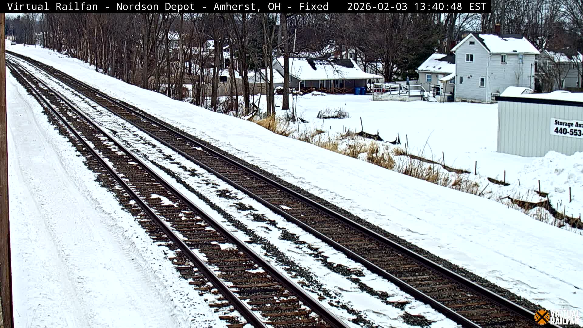 Ohio, Amherst City & Nordson Depot & Rail Crossing towards West Live Cam - Amherst, Lorain, Ohio, USA