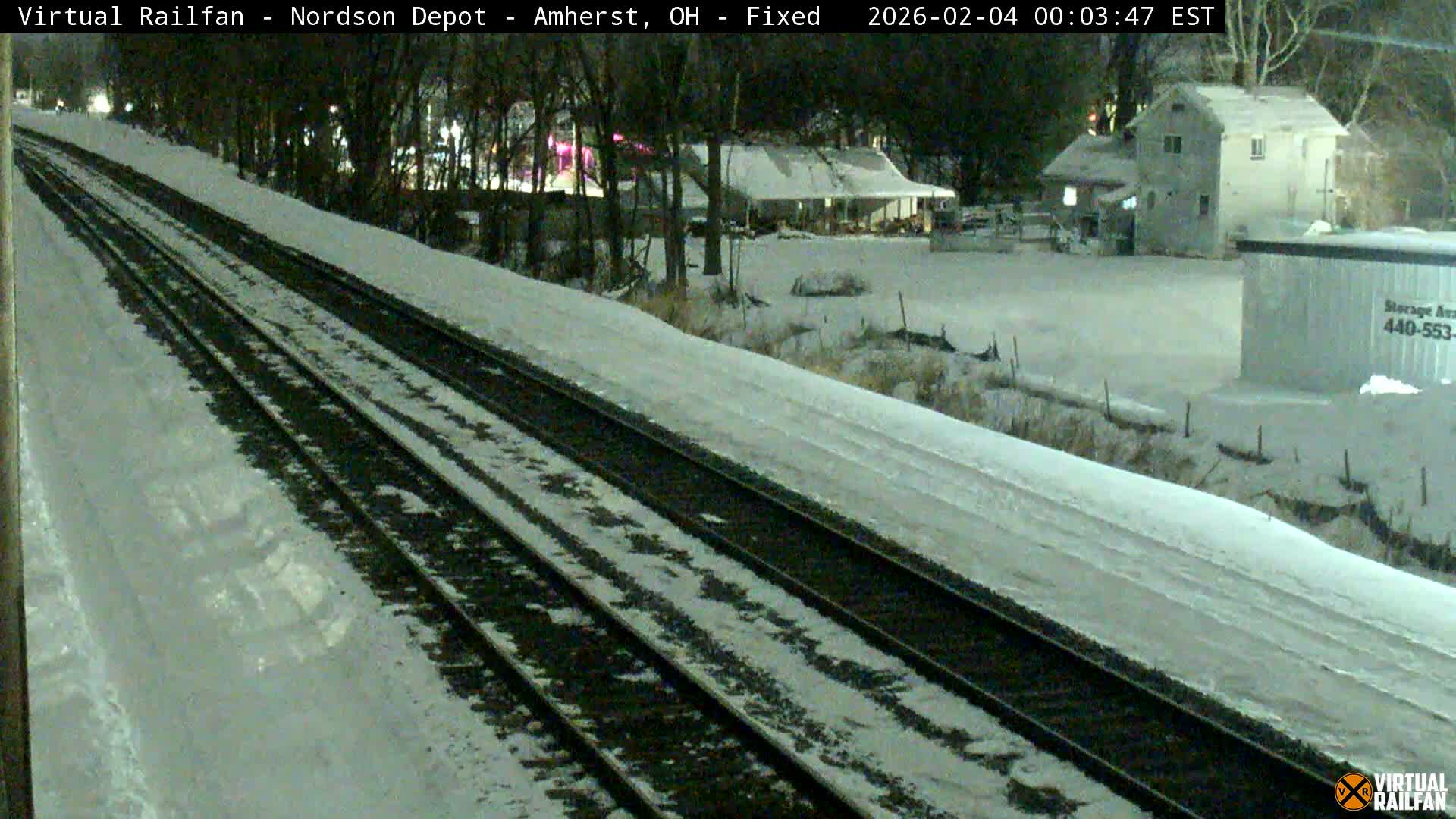 Ohio, Amherst City & Nordson Depot & Rail Crossing towards West Live Cam - Amherst, Lorain, Ohio, USA