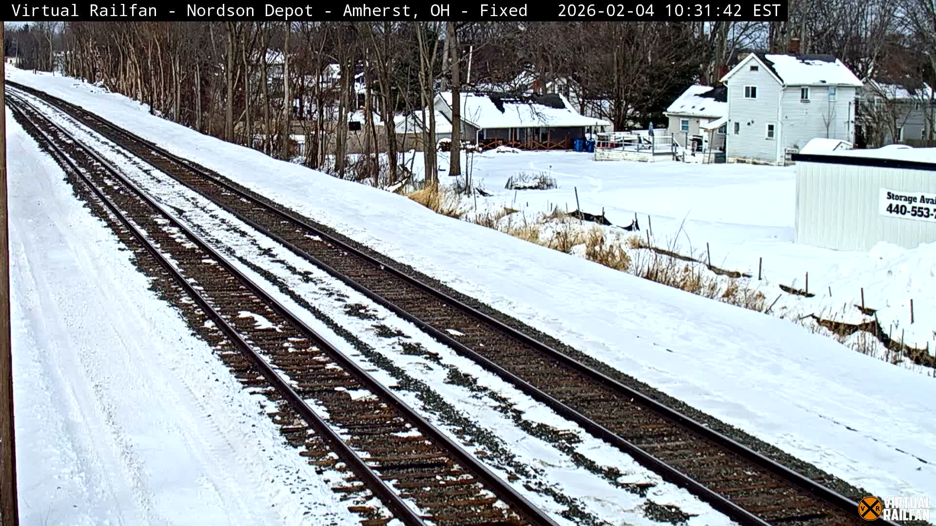 Ohio, Amherst City & Nordson Depot & Rail Crossing towards West Live Cam - Amherst, Lorain, Ohio, USA