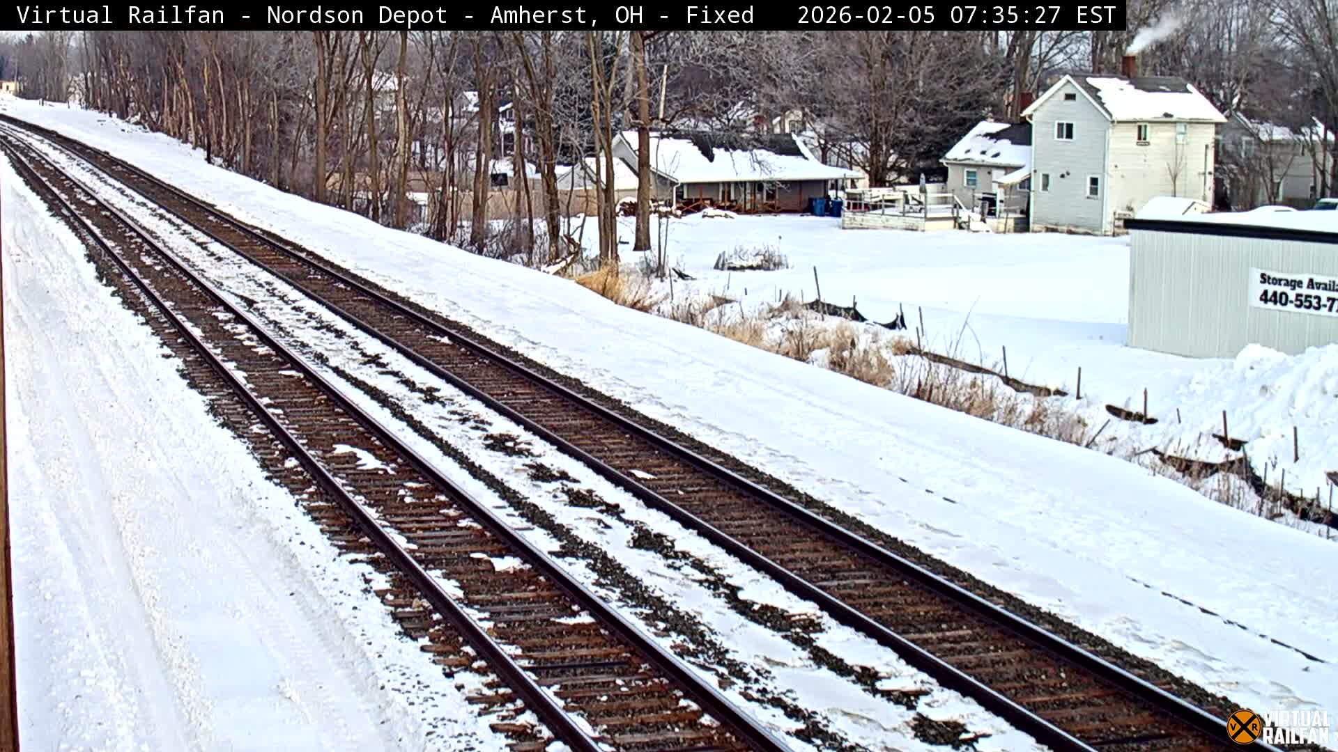 Ohio, Amherst City & Nordson Depot & Rail Crossing towards West Live Cam - Amherst, Lorain, Ohio, USA