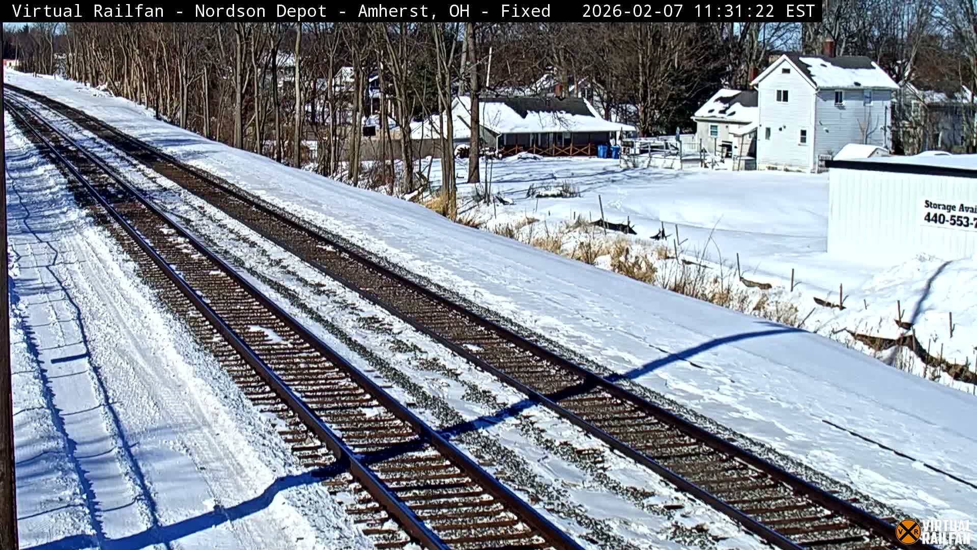 Ohio, Amherst City & Nordson Depot & Rail Crossing towards West Live Cam - Amherst, Lorain, Ohio, USA