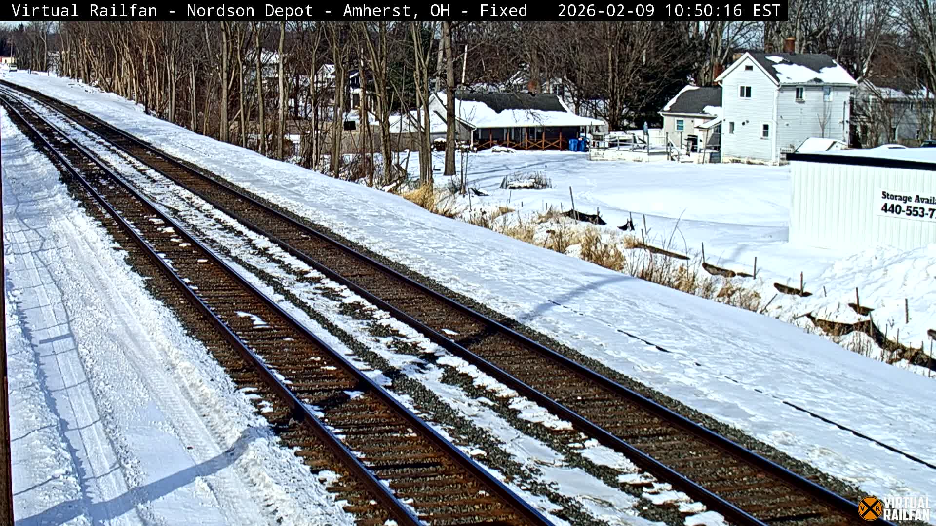 Ohio, Amherst City & Nordson Depot & Rail Crossing towards West Live Cam - Amherst, Lorain, Ohio, USA
