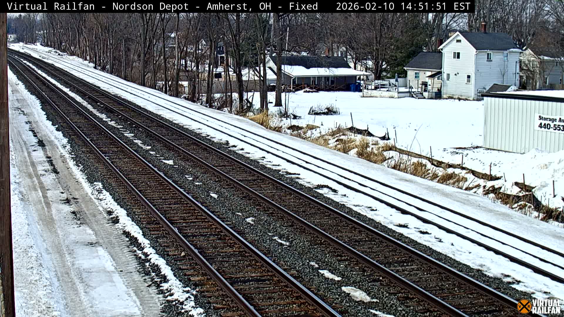 Ohio, Amherst City & Nordson Depot & Rail Crossing towards West Live Cam - Amherst, Lorain, Ohio, USA