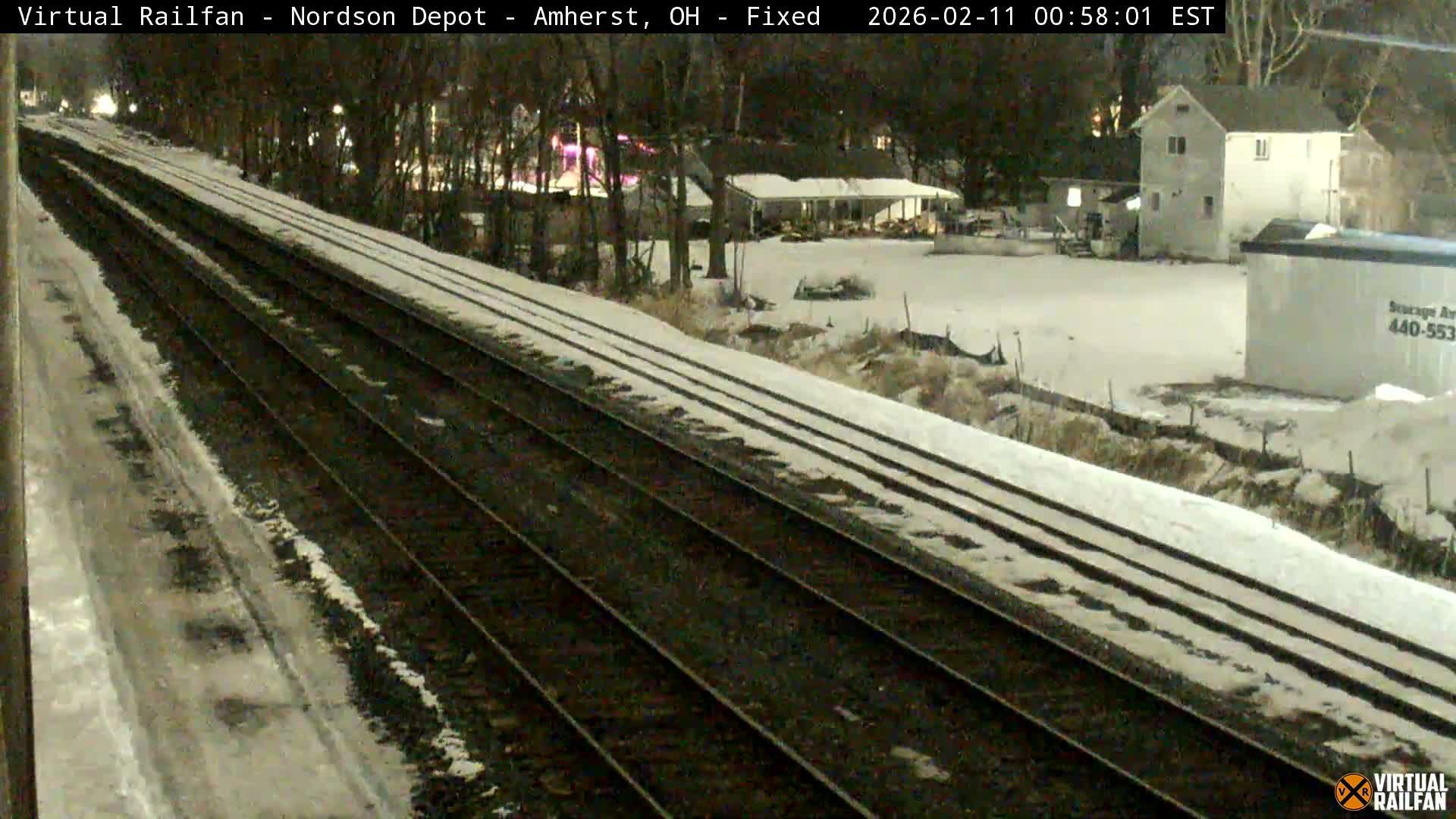 Ohio, Amherst City & Nordson Depot & Rail Crossing towards West Live Cam - Amherst, Lorain, Ohio, USA