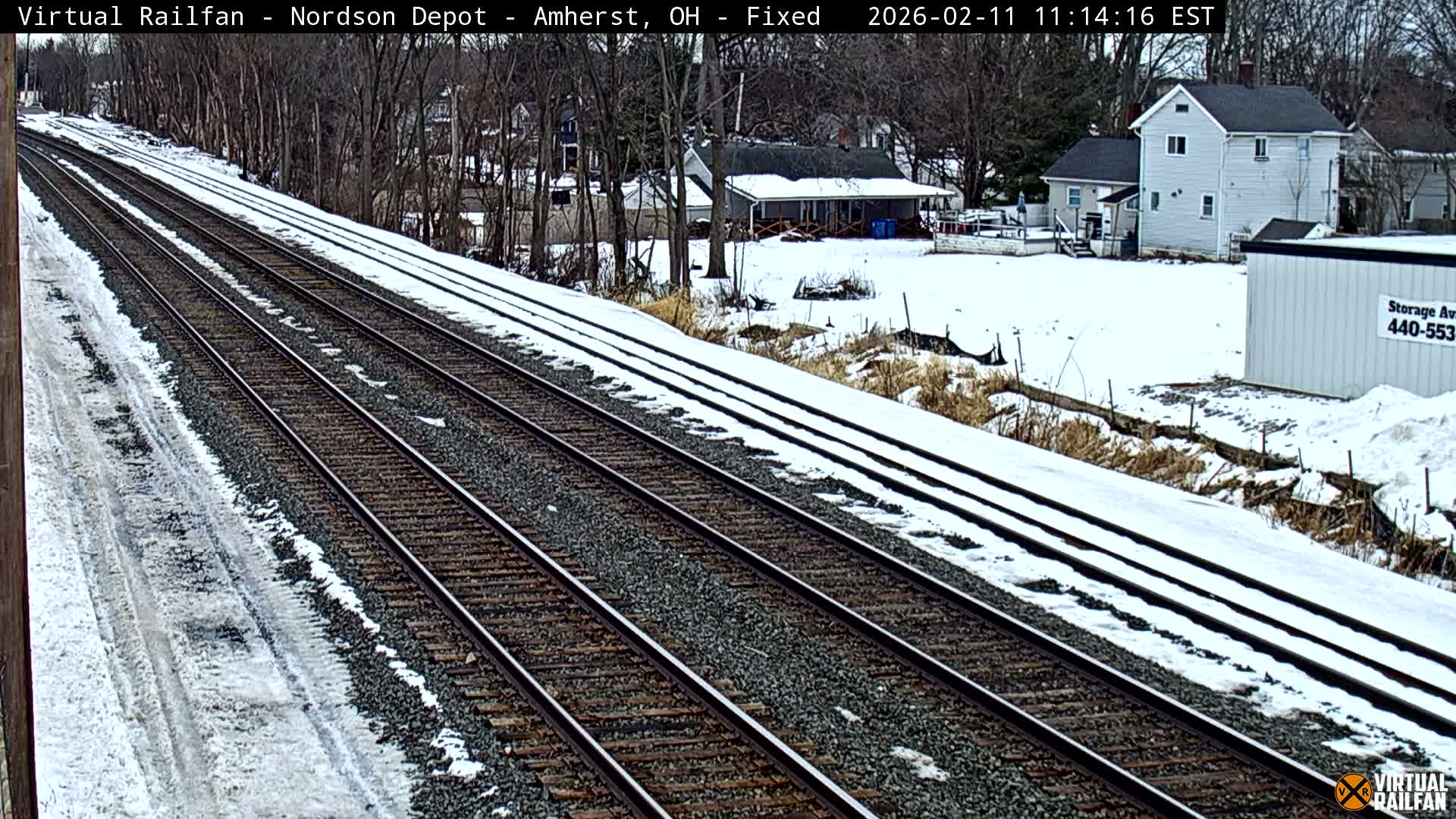 Ohio, Amherst City & Nordson Depot & Rail Crossing towards West Live Cam - Amherst, Lorain, Ohio, USA