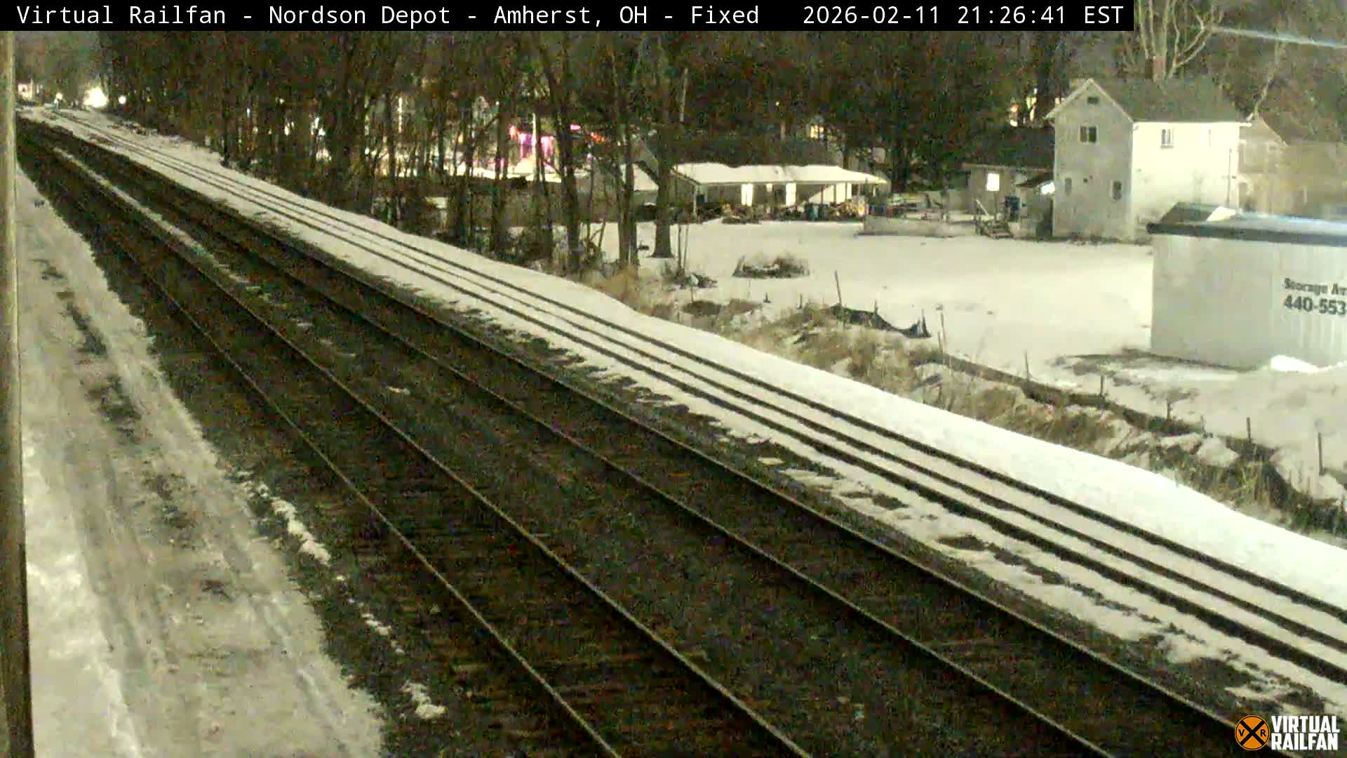 Ohio, Amherst City & Nordson Depot & Rail Crossing towards West Live Cam - Amherst, Lorain, Ohio, USA