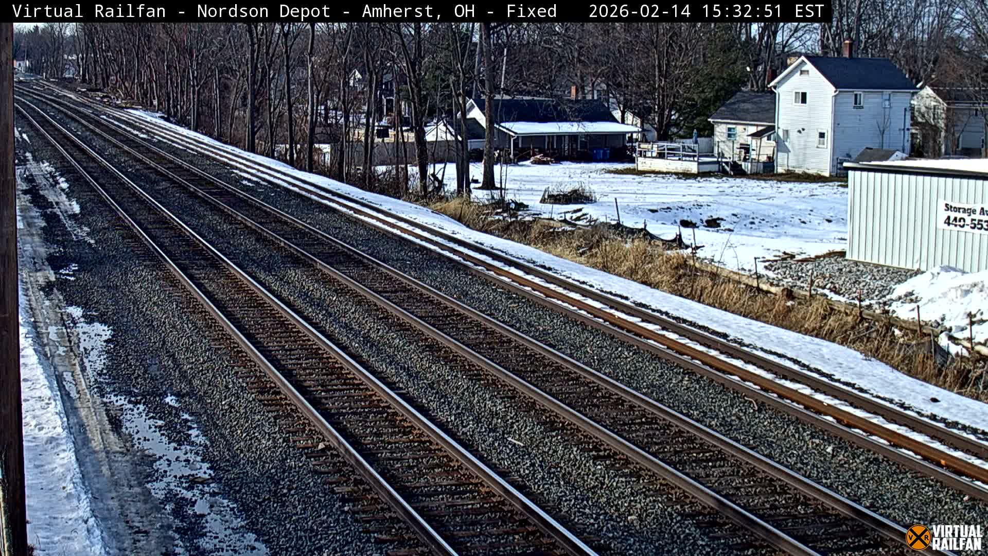 Ohio, Amherst City & Nordson Depot & Rail Crossing towards West Live Cam - Amherst, Lorain, Ohio, USA